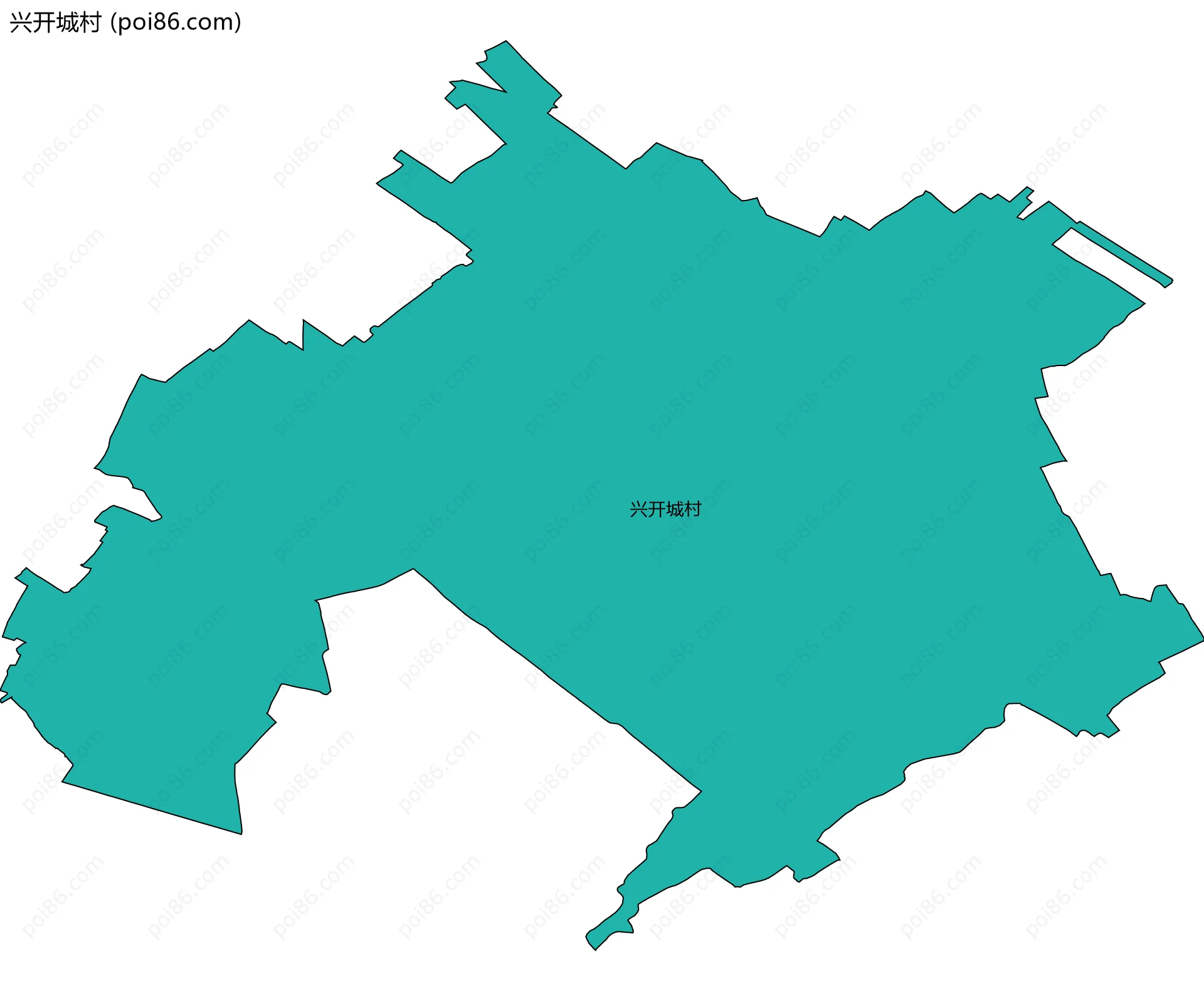 兴开城村边界地图