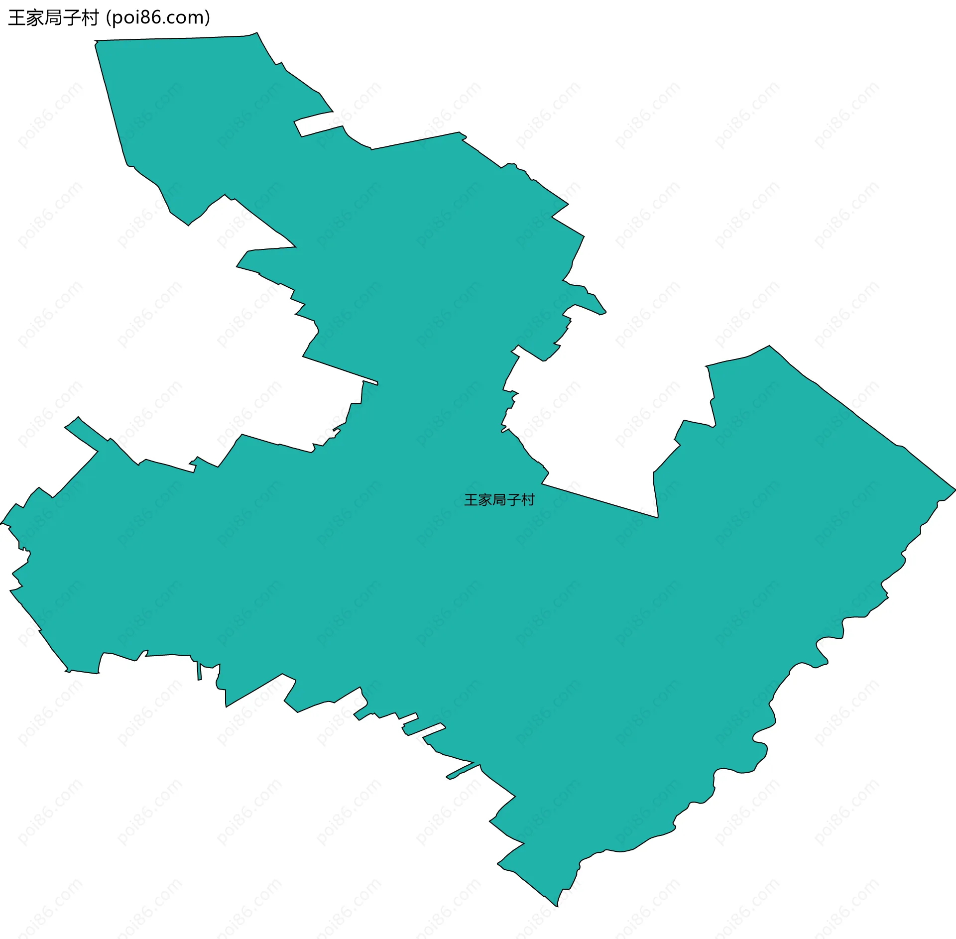 王家局子村边界地图