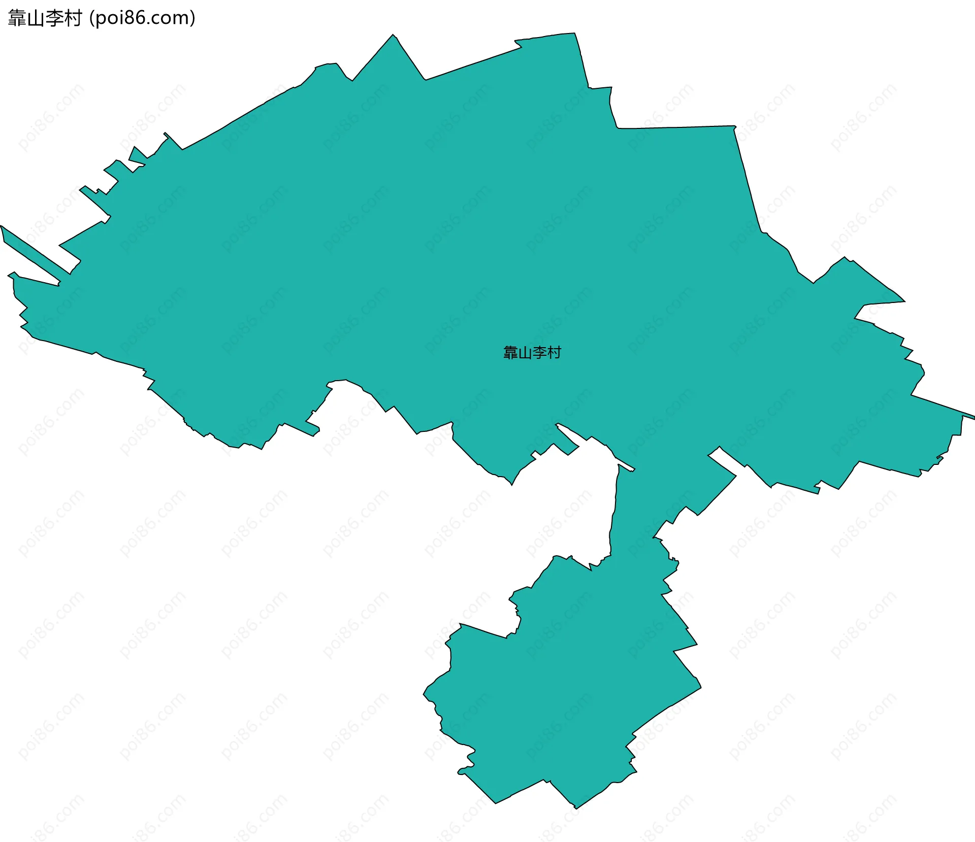 靠山李村边界地图