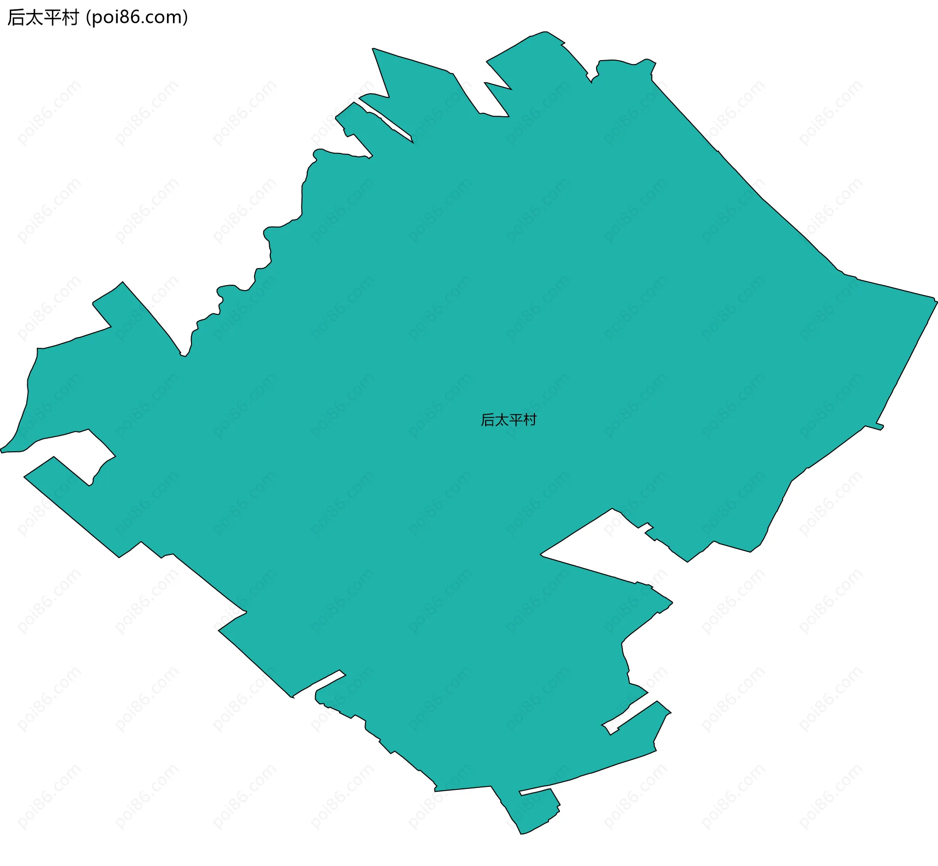 后太平村边界地图