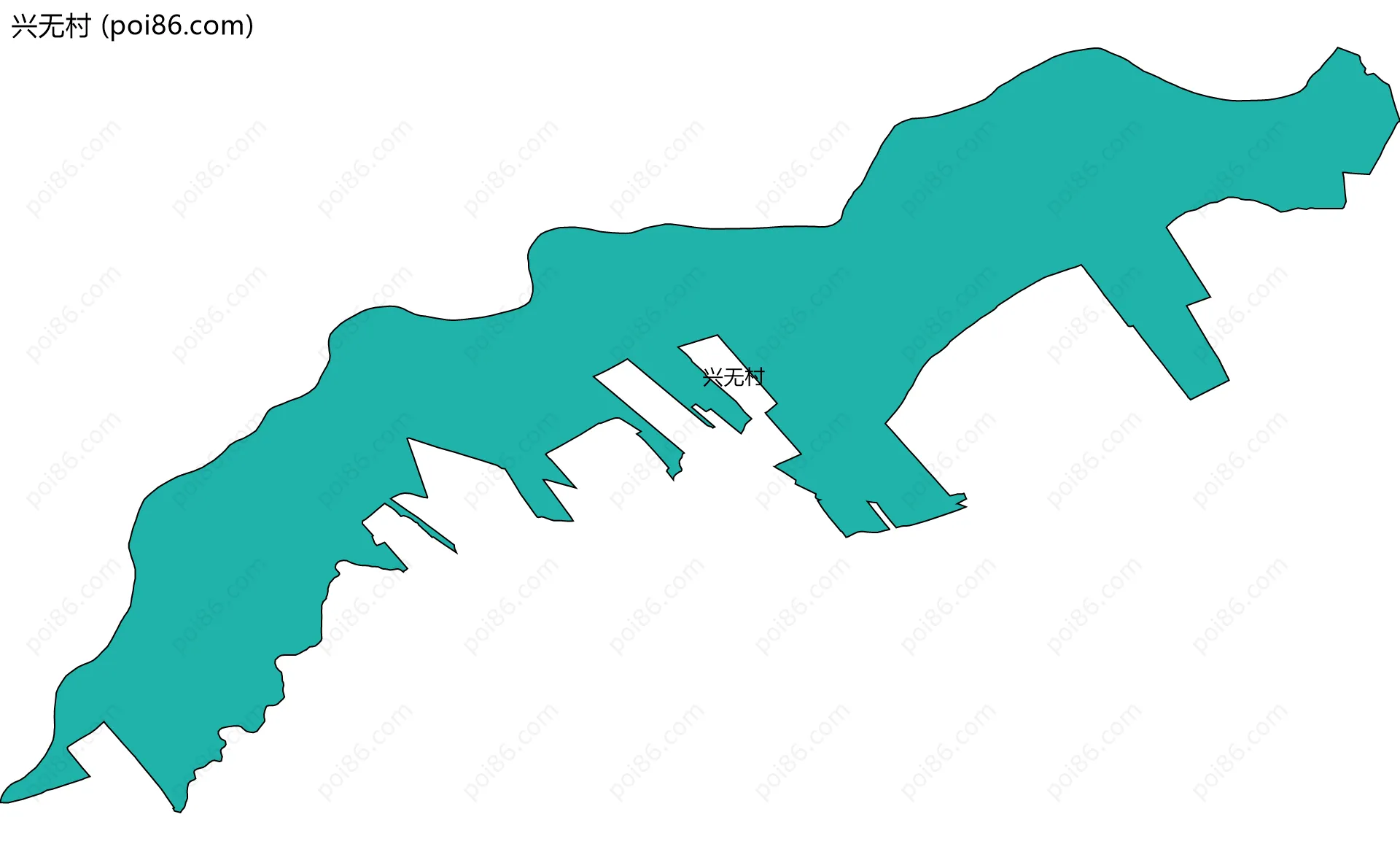 兴无村边界地图