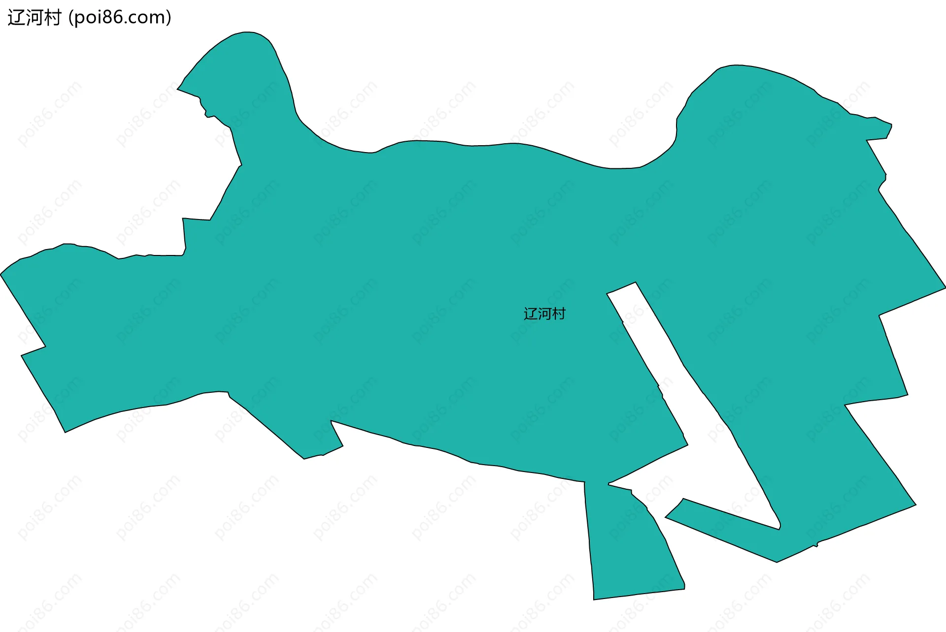 辽河村边界地图