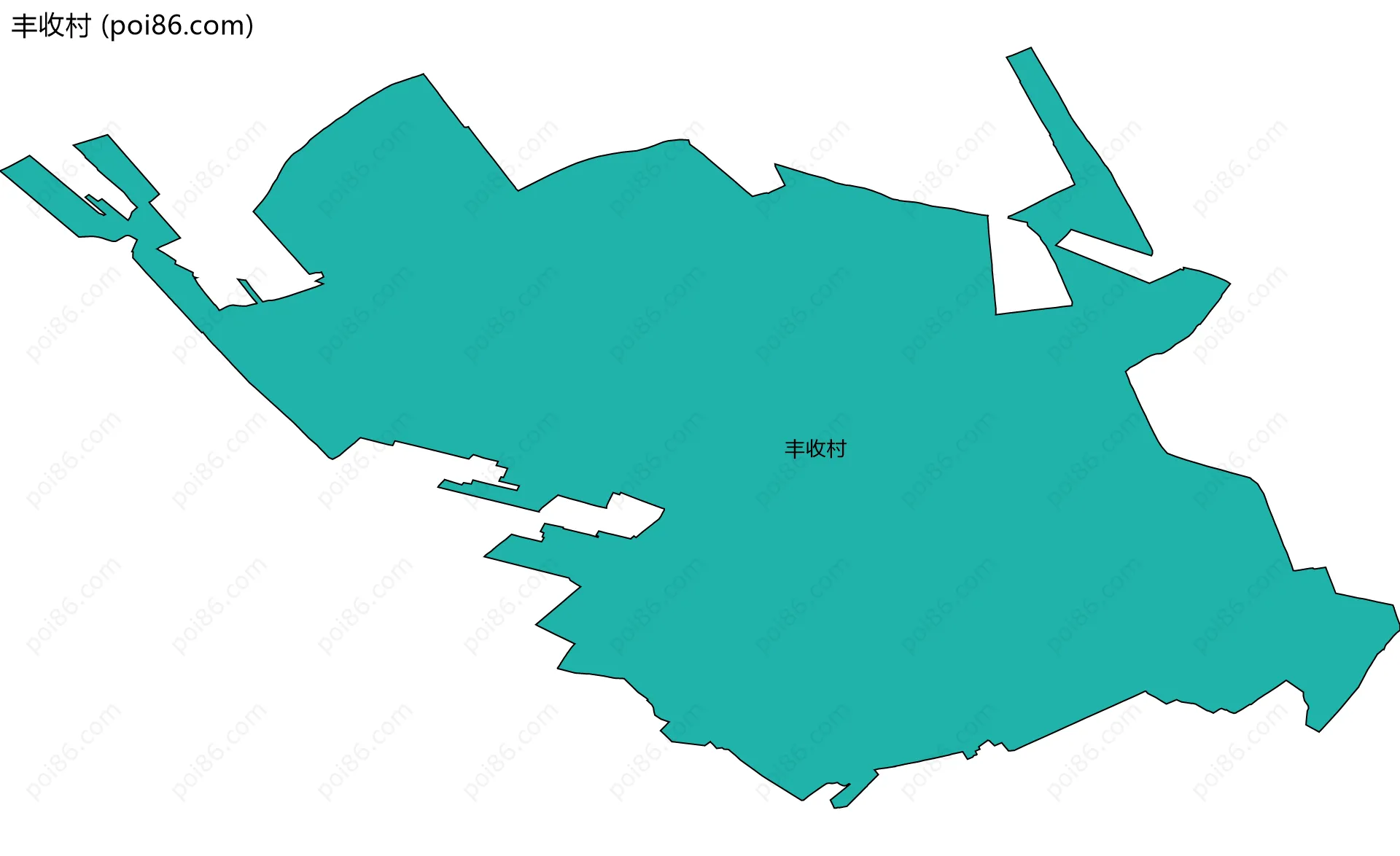 丰收村边界地图