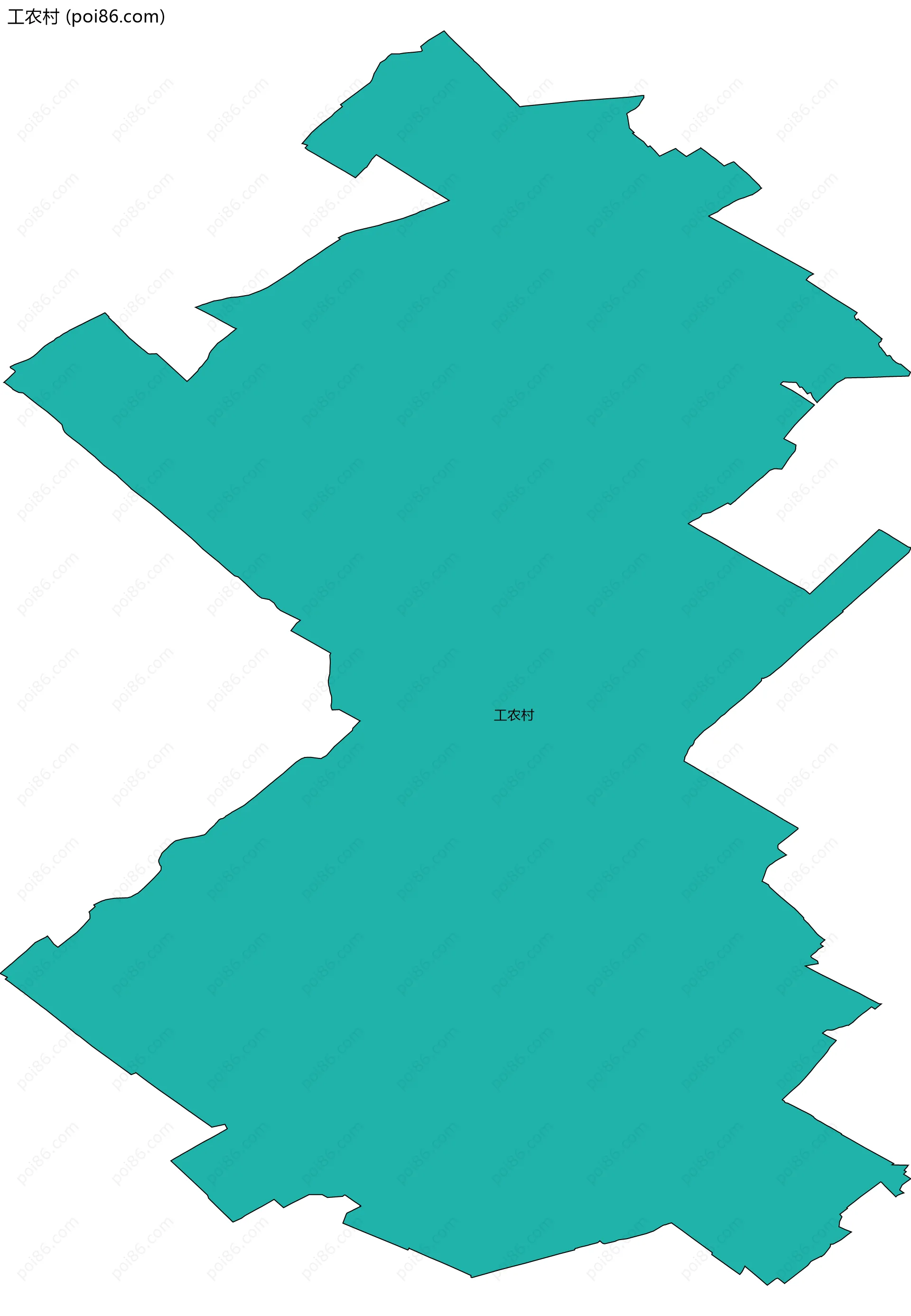 工农村边界地图