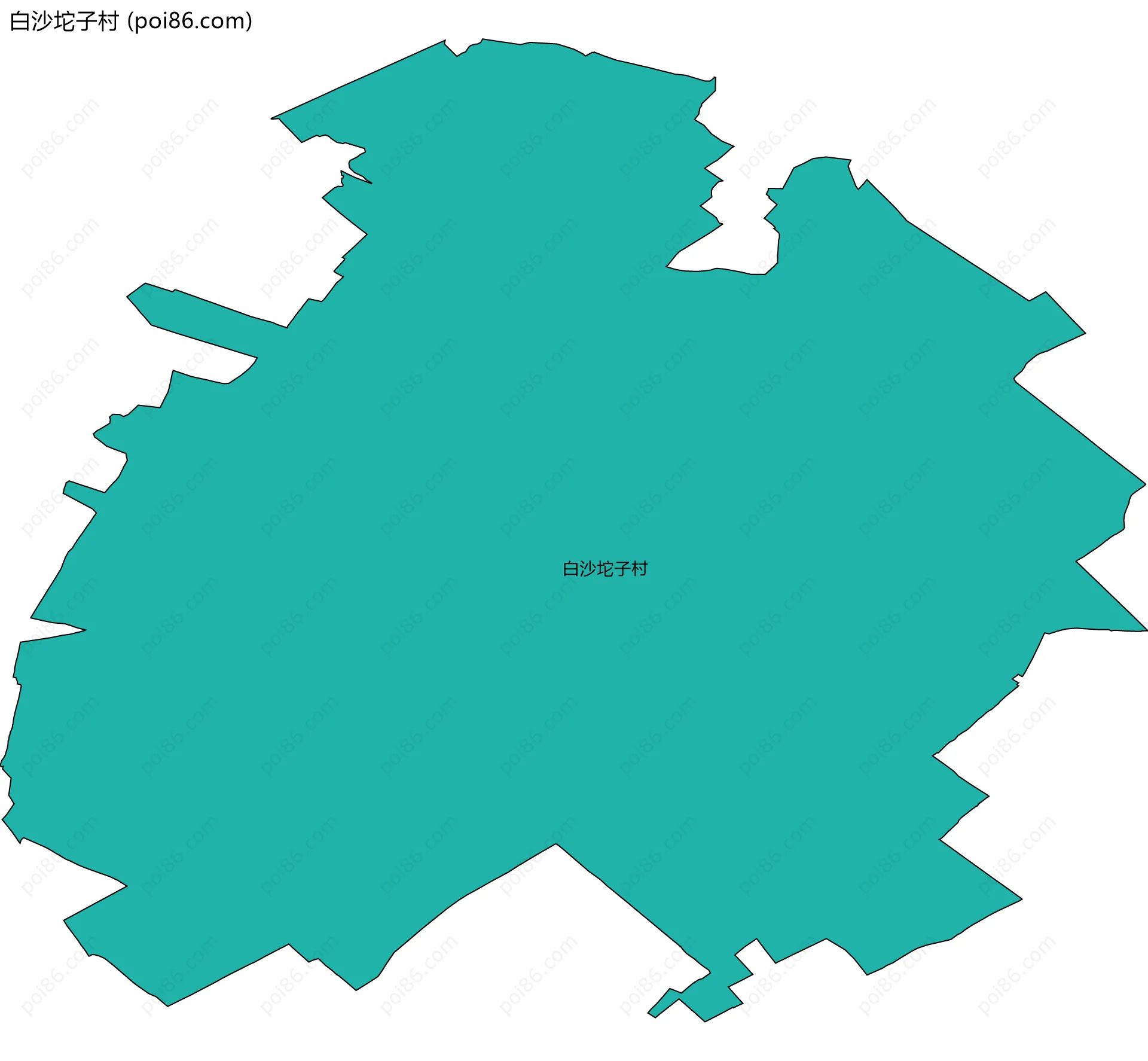 白沙坨子村边界地图