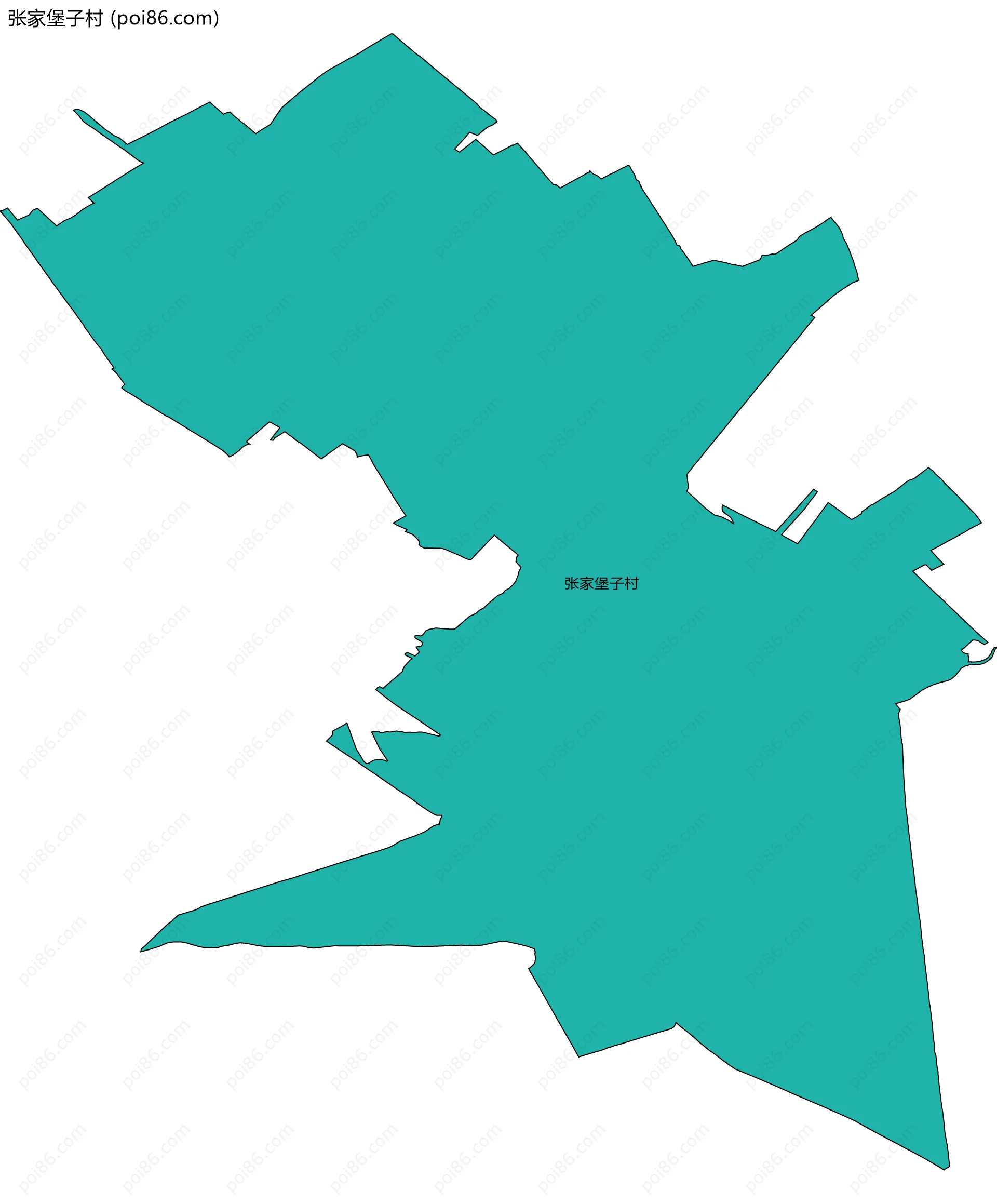 张家堡子村边界地图