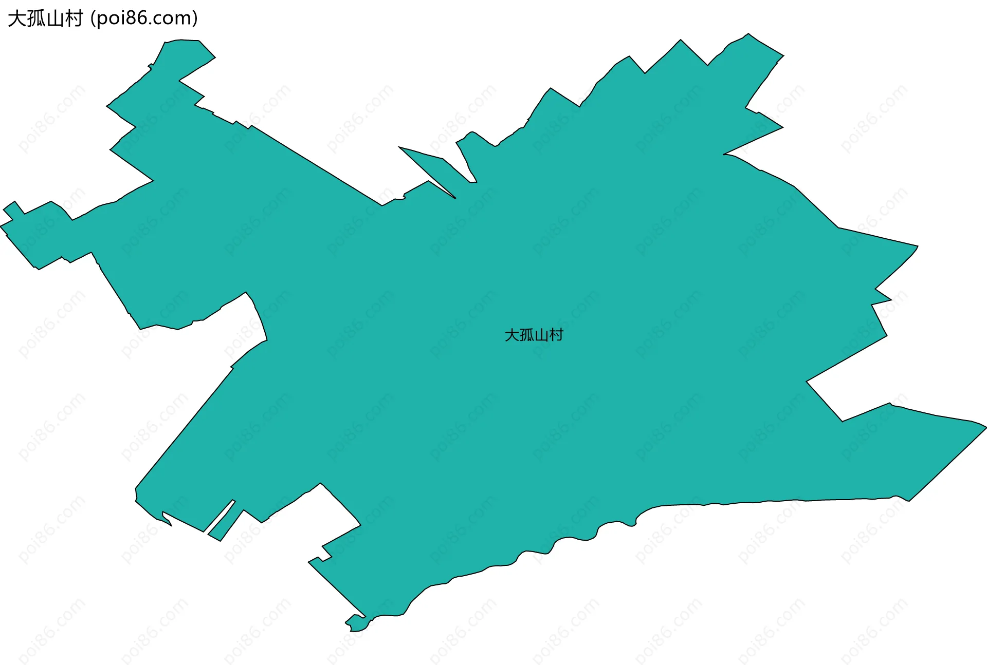 大孤山村边界地图