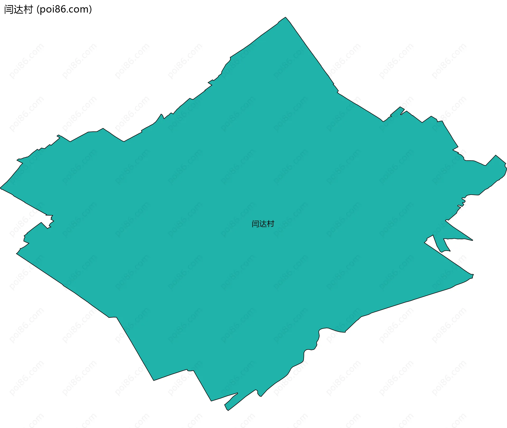 闫达村边界地图