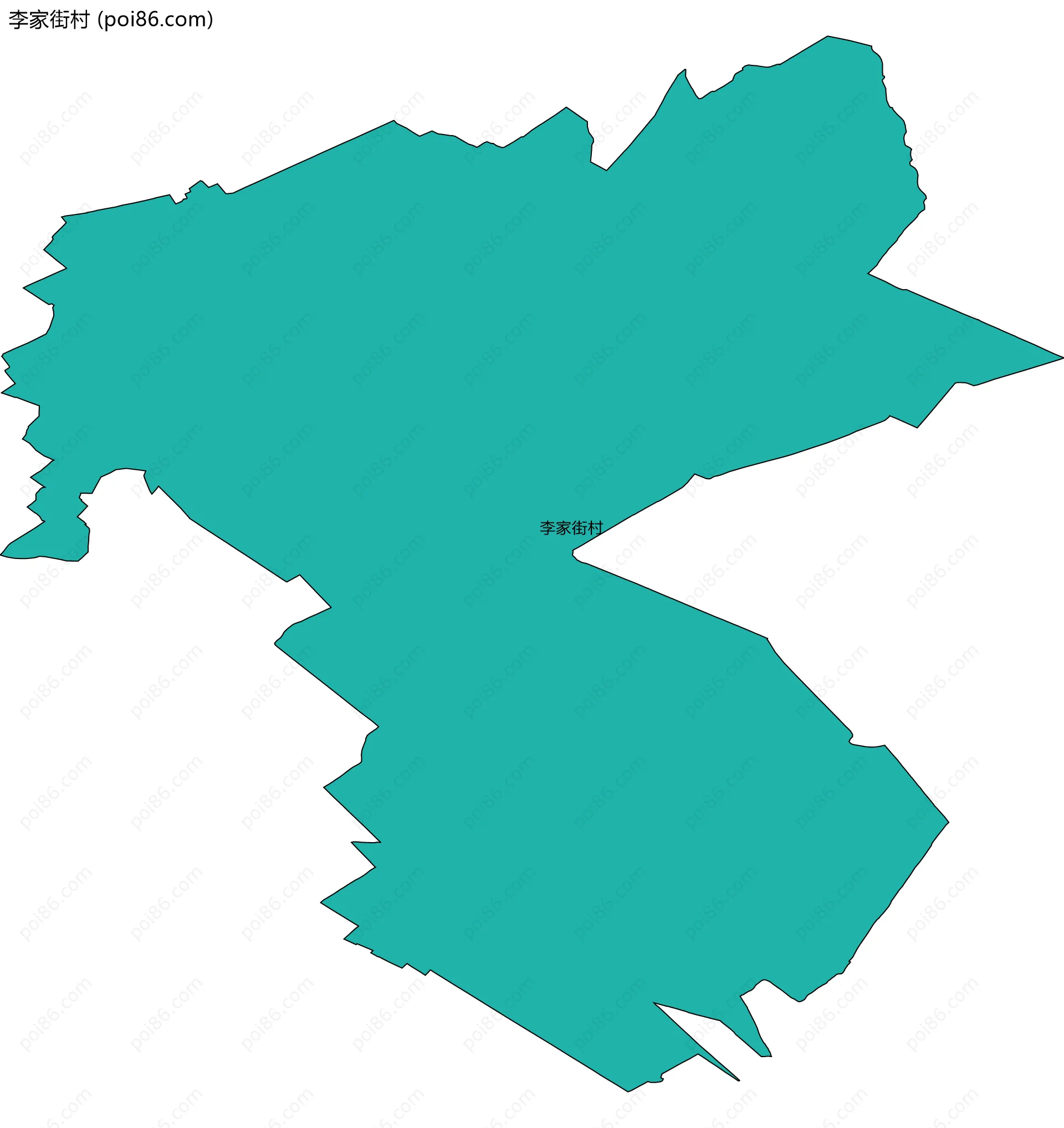 李家街村边界地图