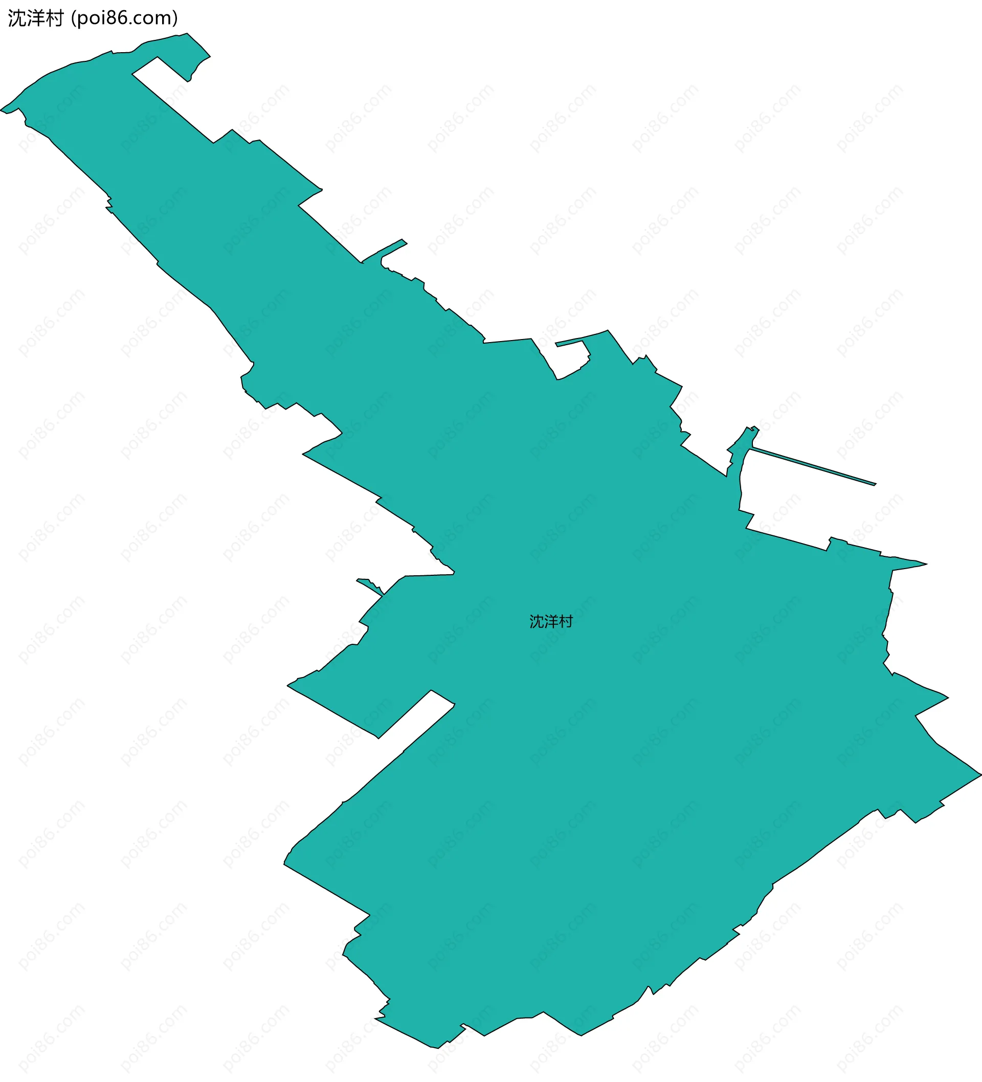 沈洋村边界地图