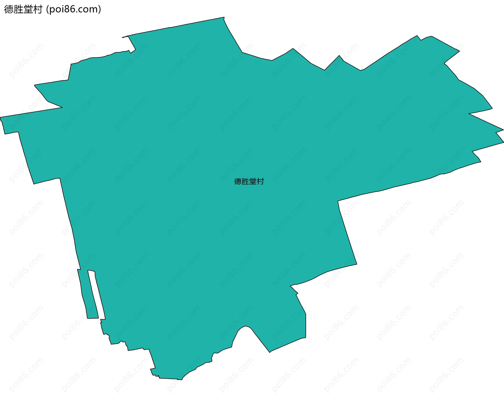 德胜堂村边界地图