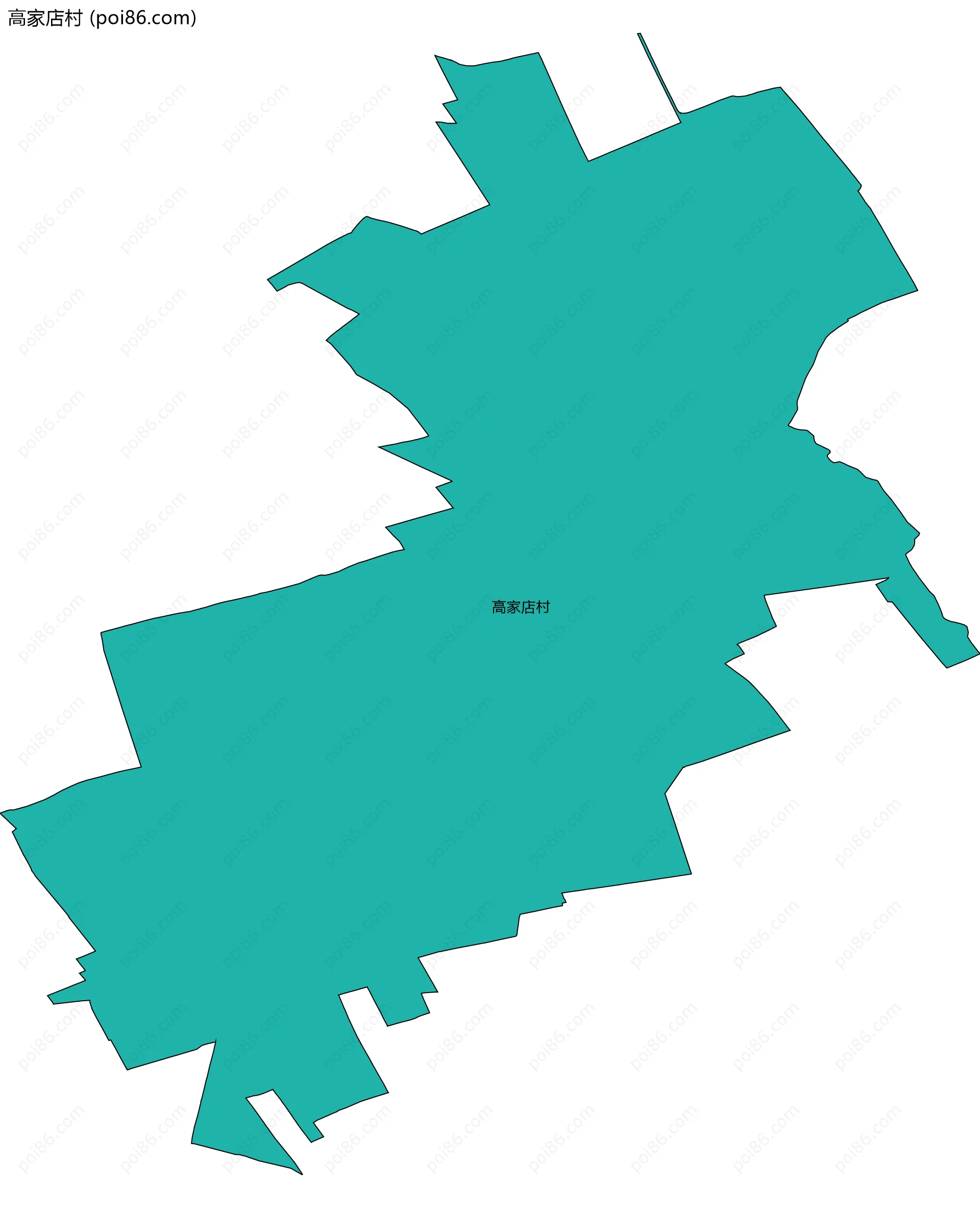 高家店村边界地图