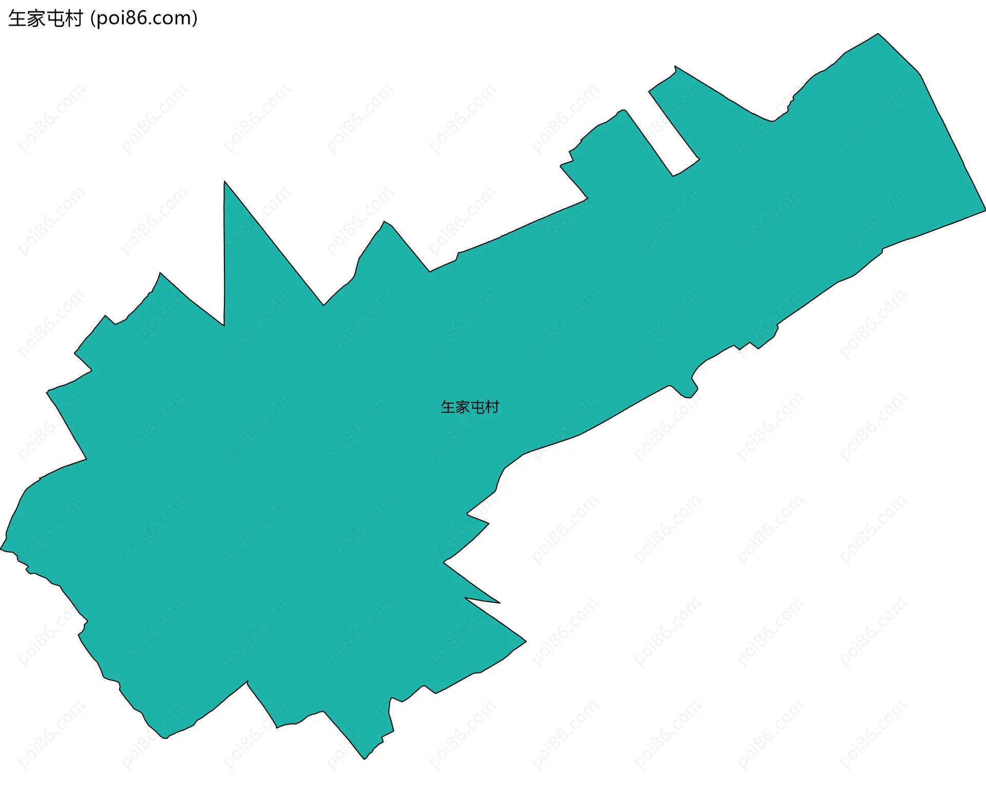 玍家屯村边界地图