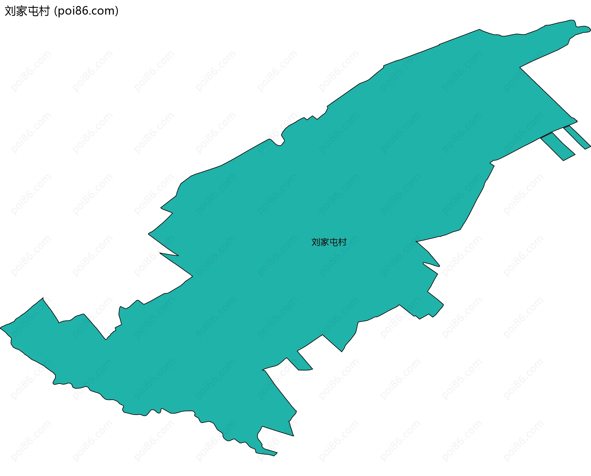 刘家屯村边界地图