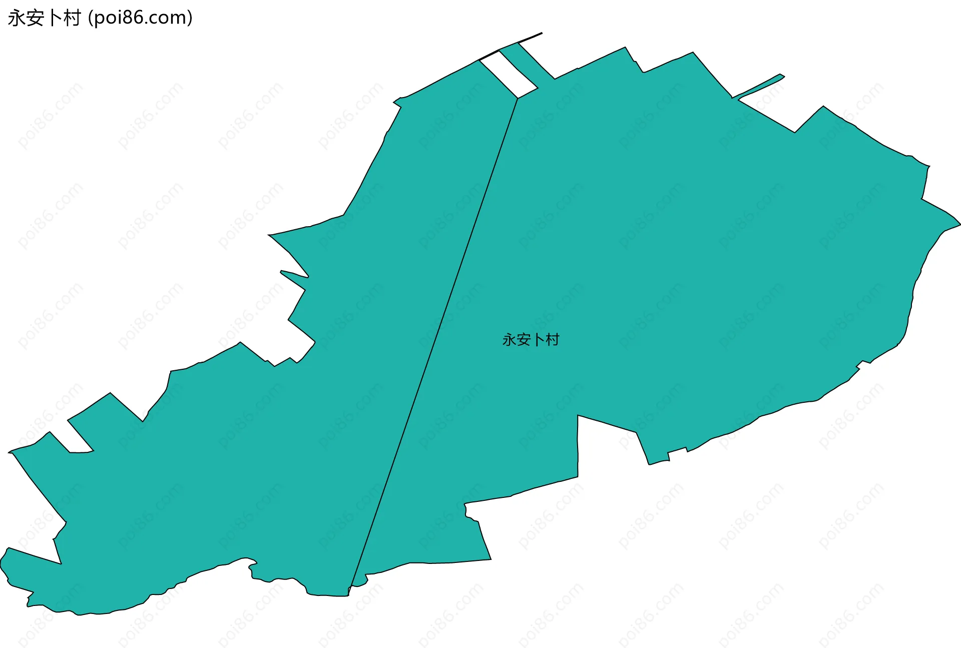 永安卜村边界地图