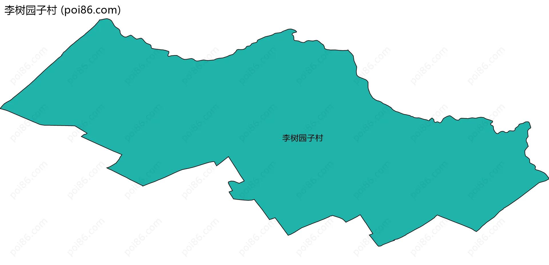 李树园子村边界地图