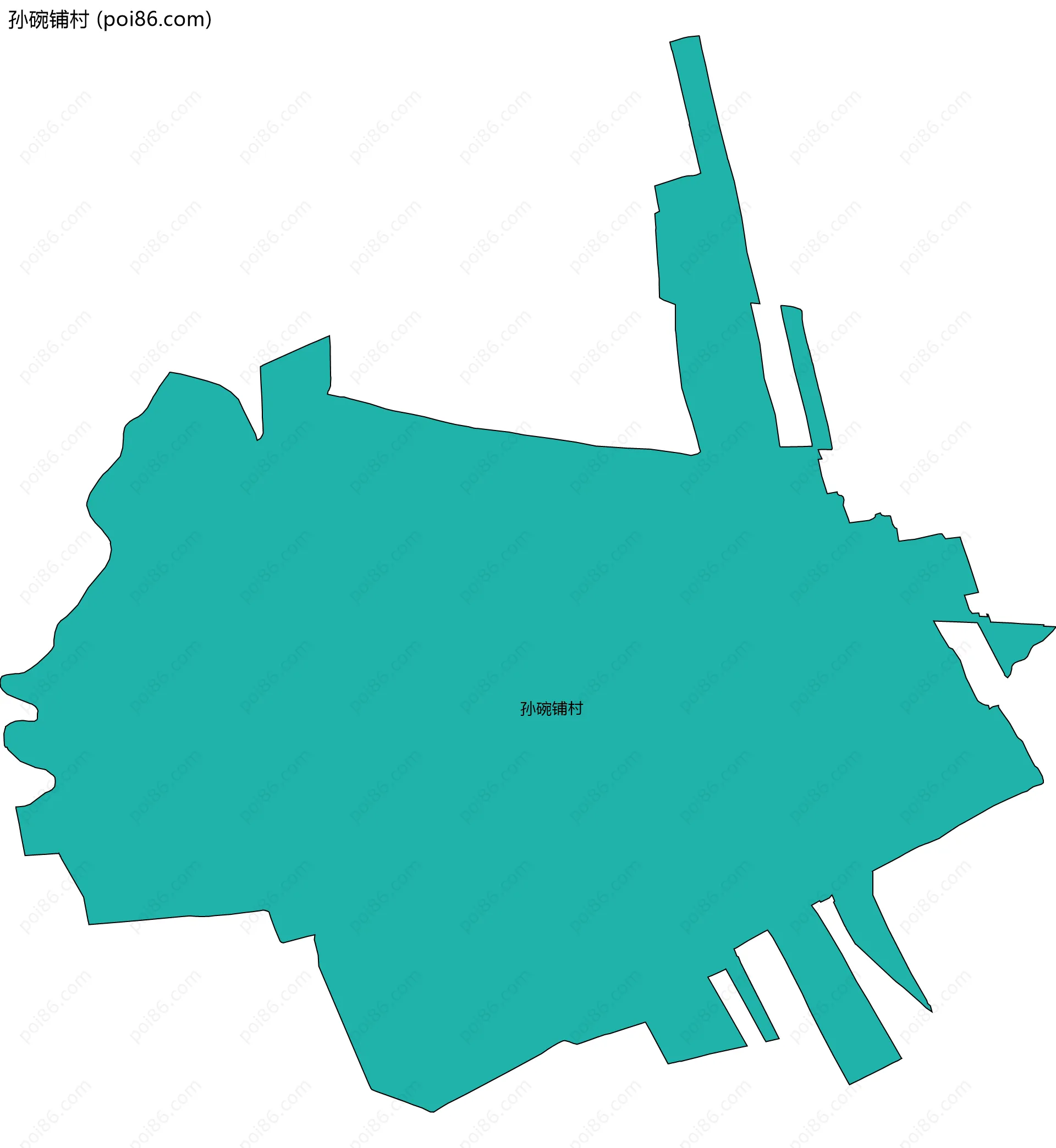 孙碗铺村边界地图