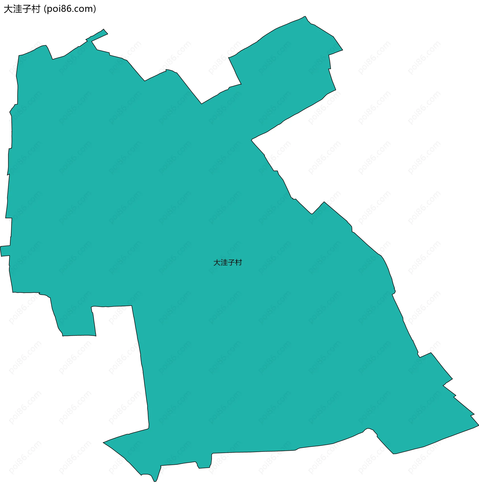 大洼子村边界地图