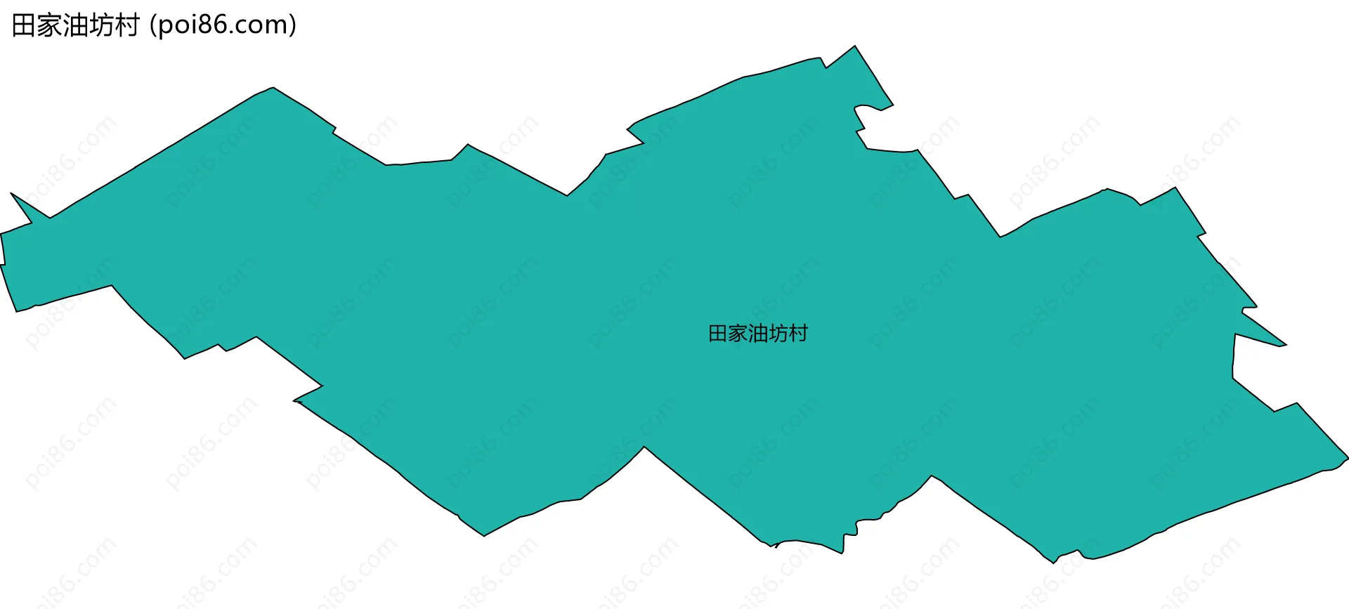 田家油坊村边界地图
