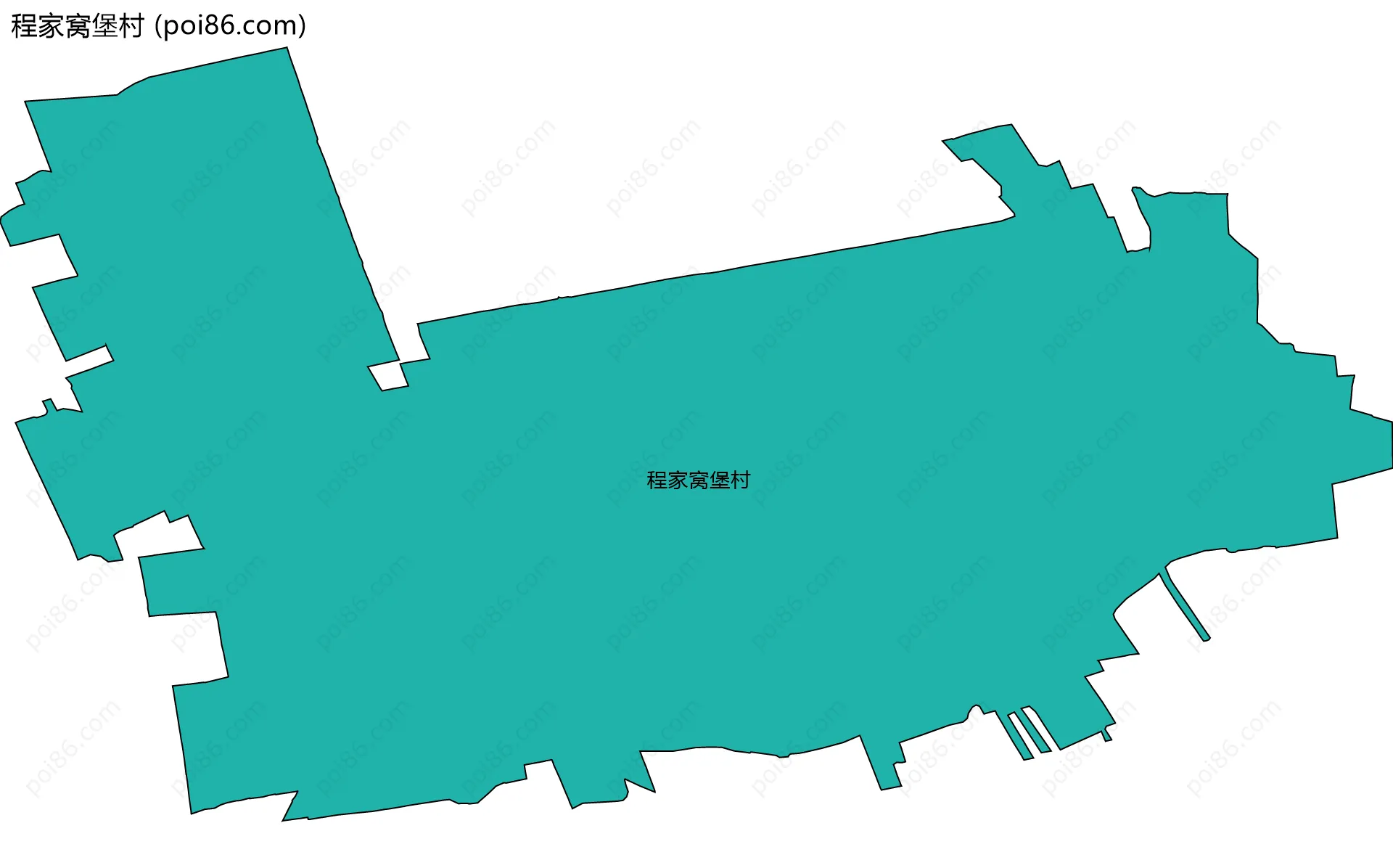 程家窝堡村边界地图