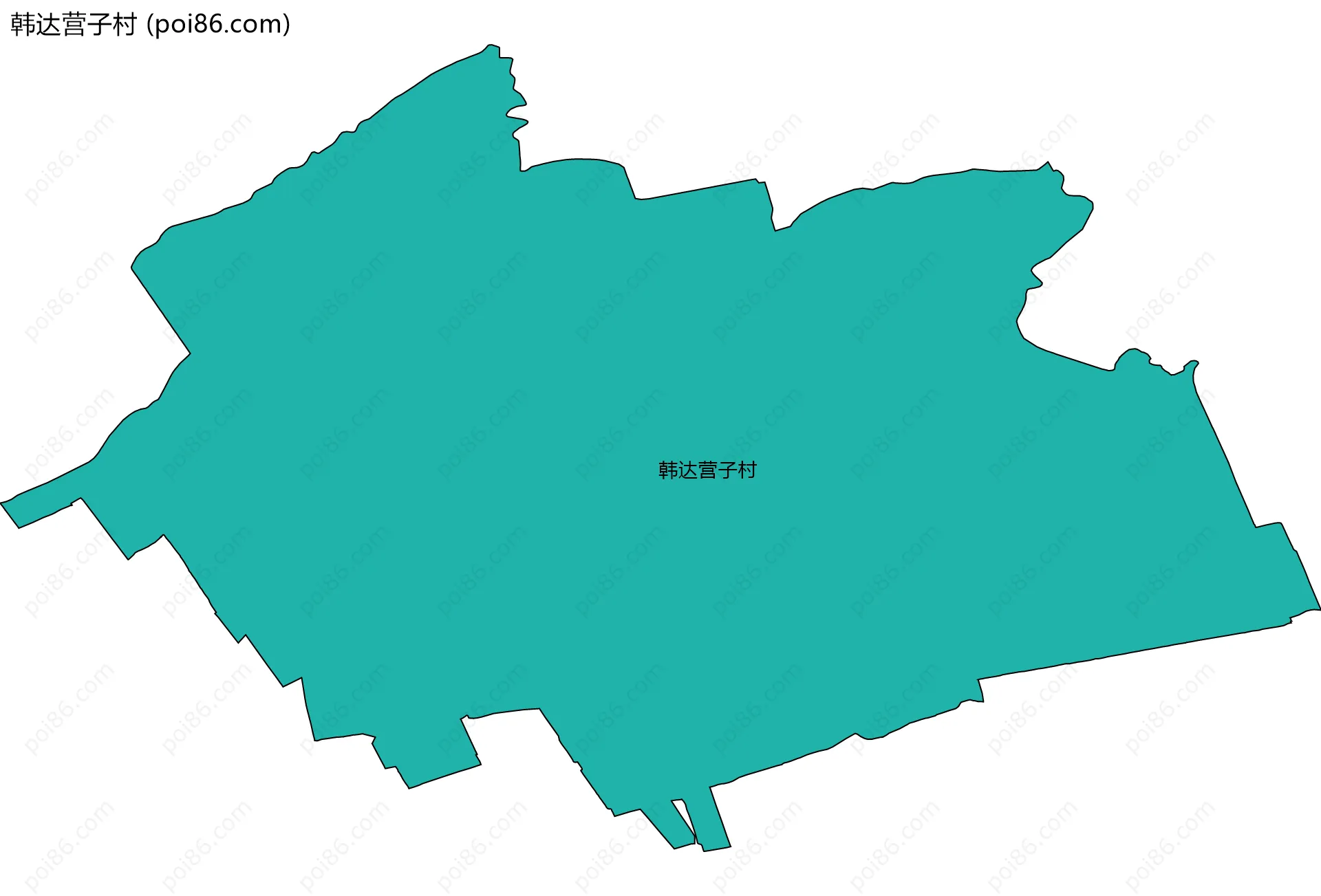 韩达营子村边界地图