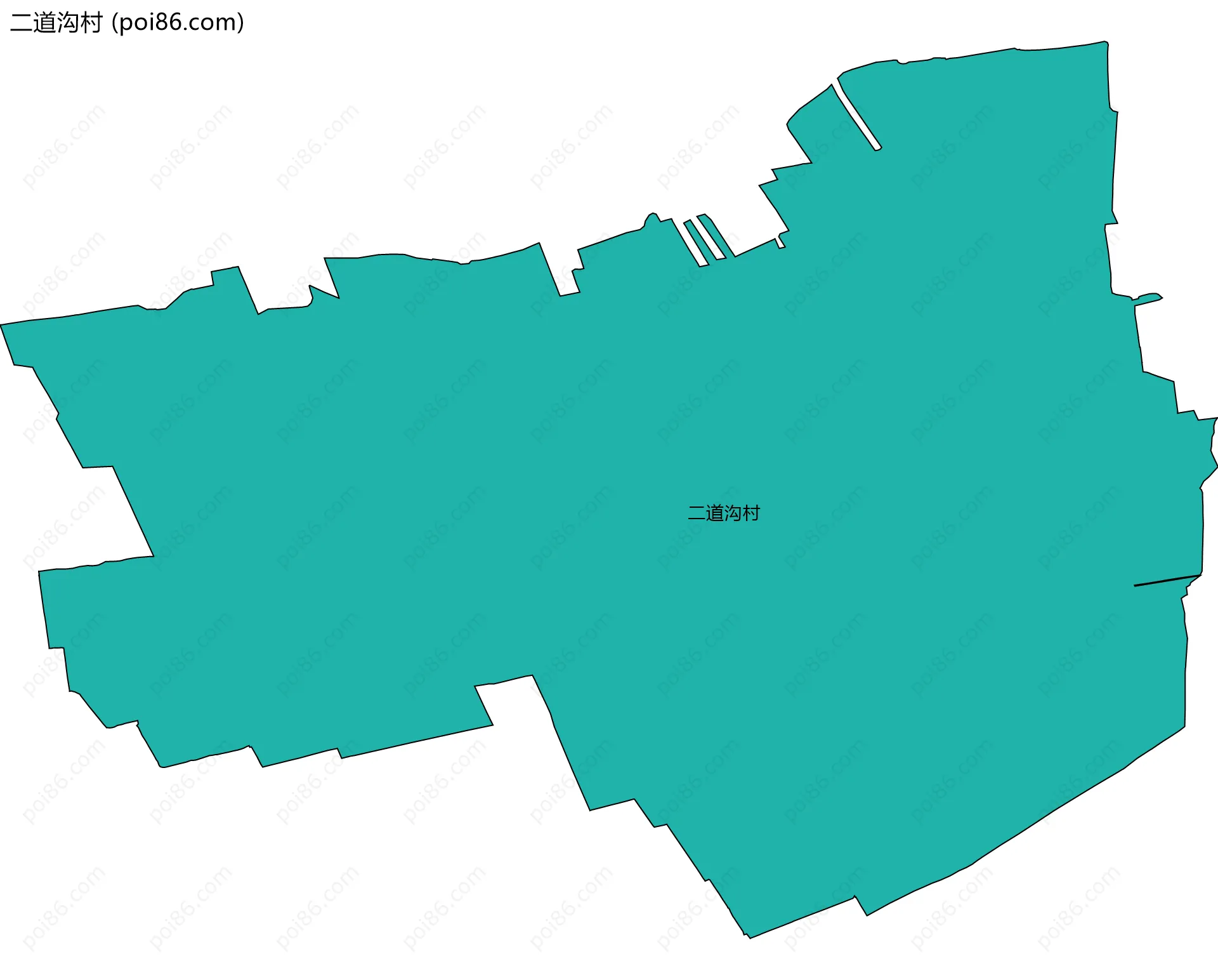 二道沟村边界地图