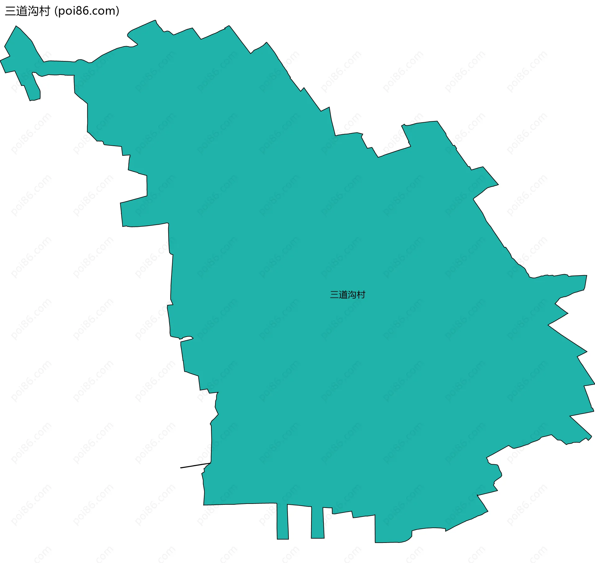 三道沟村边界地图
