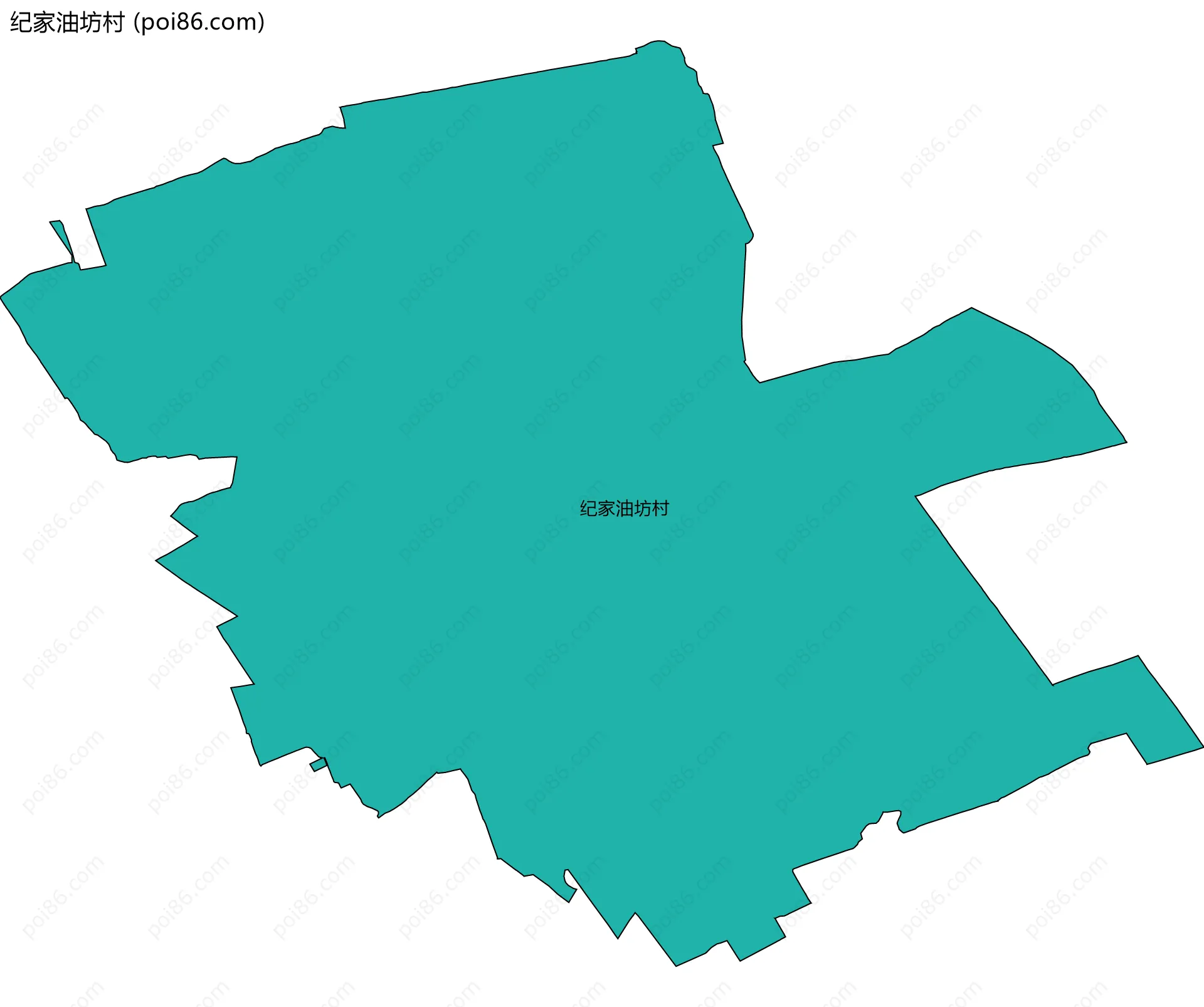 纪家油坊村边界地图