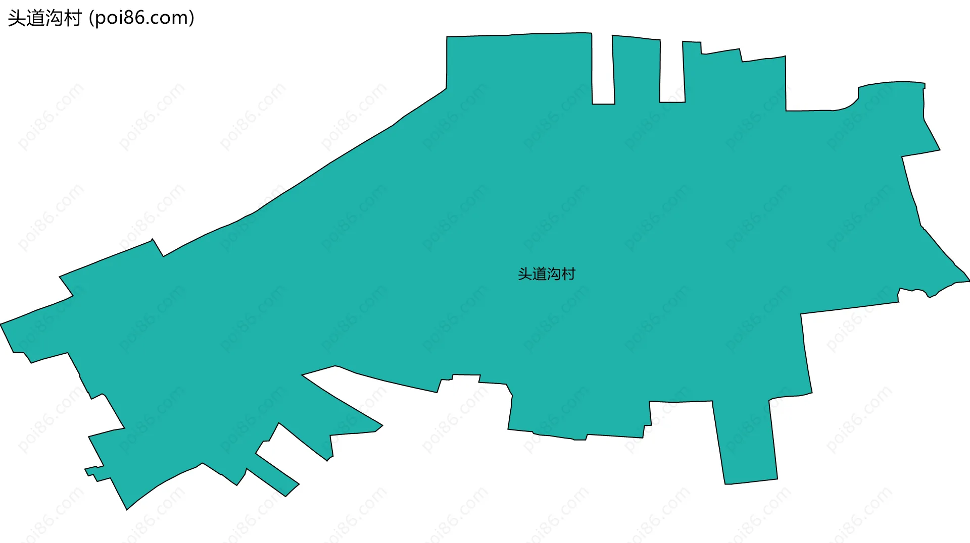头道沟村边界地图