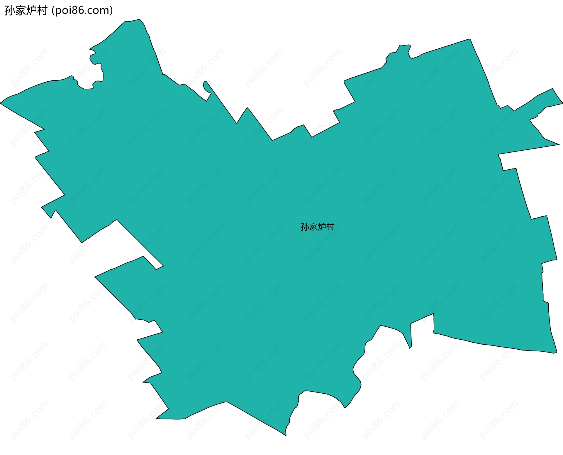 孙家炉村边界地图