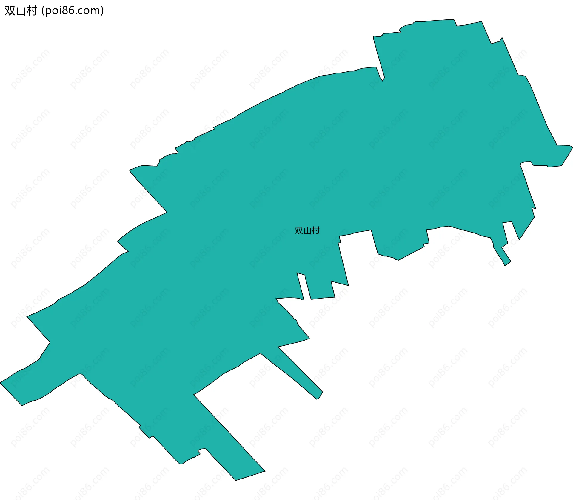 双山村边界地图