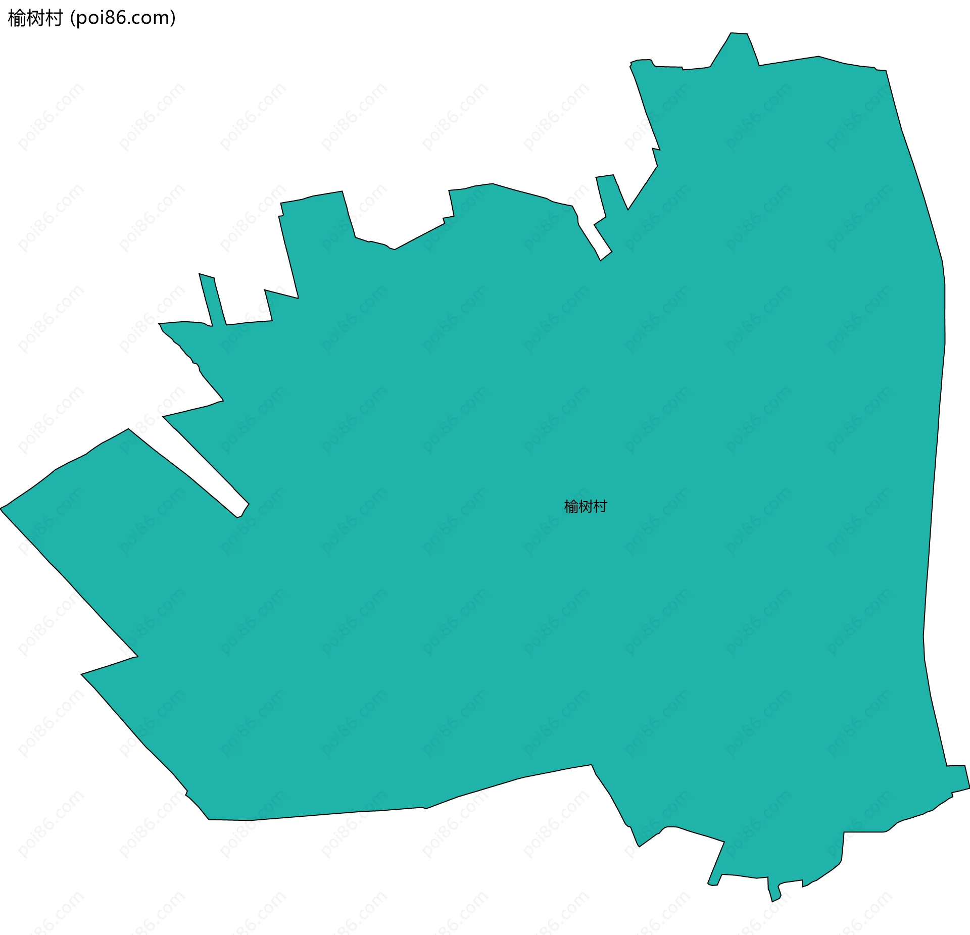 榆树村边界地图