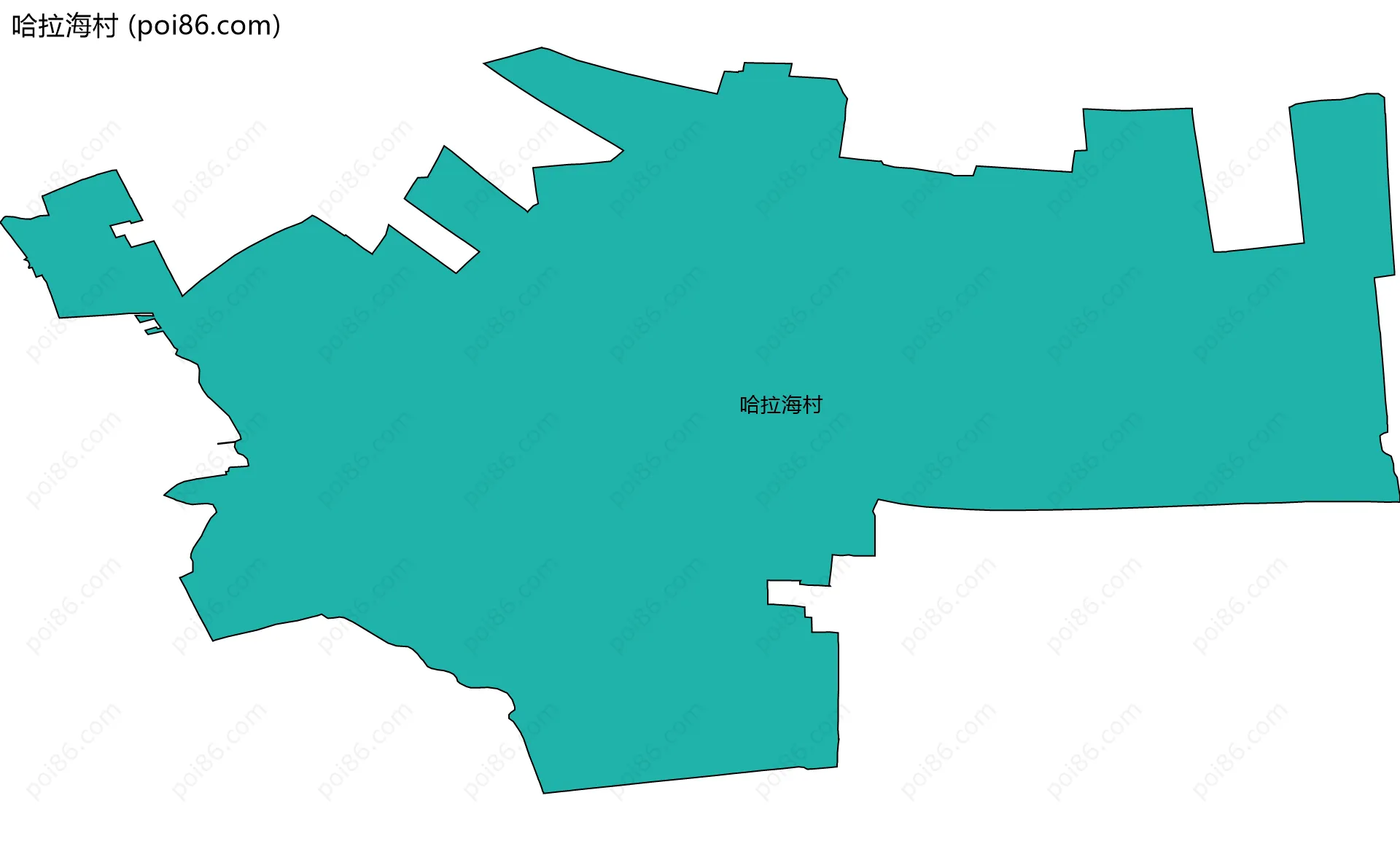 哈拉海村边界地图