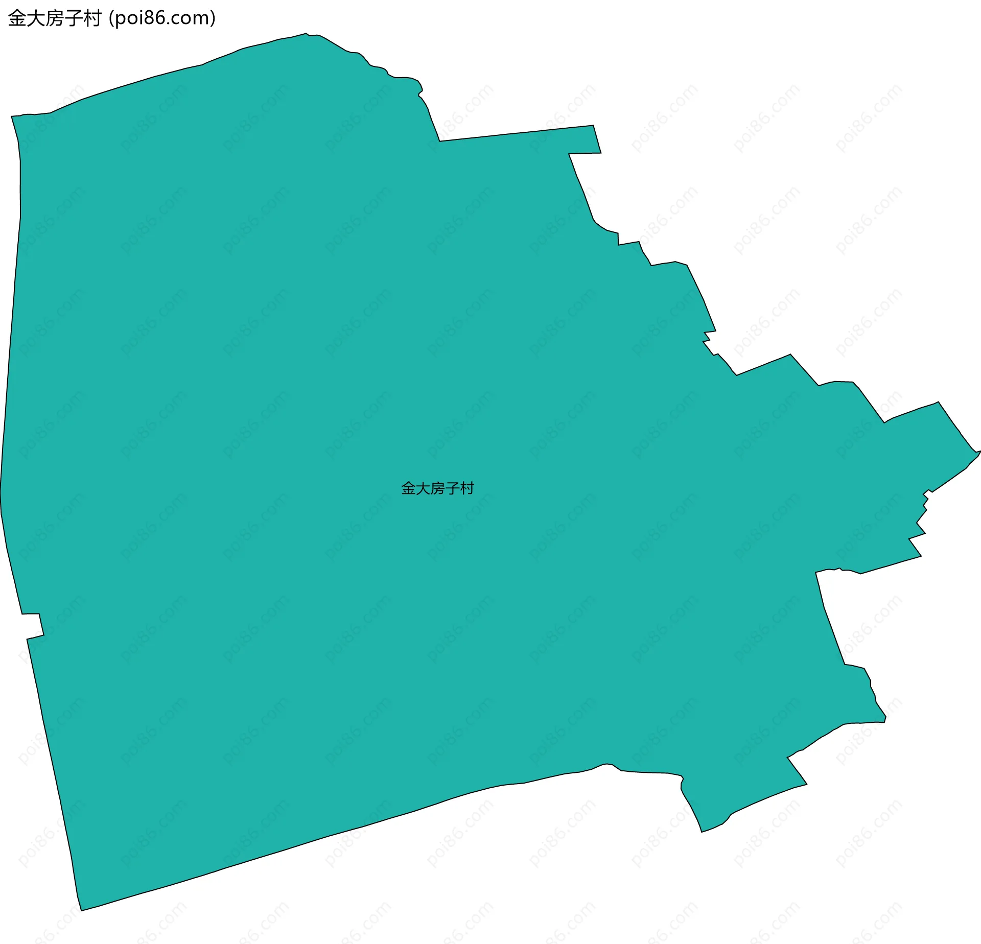 金大房子村边界地图