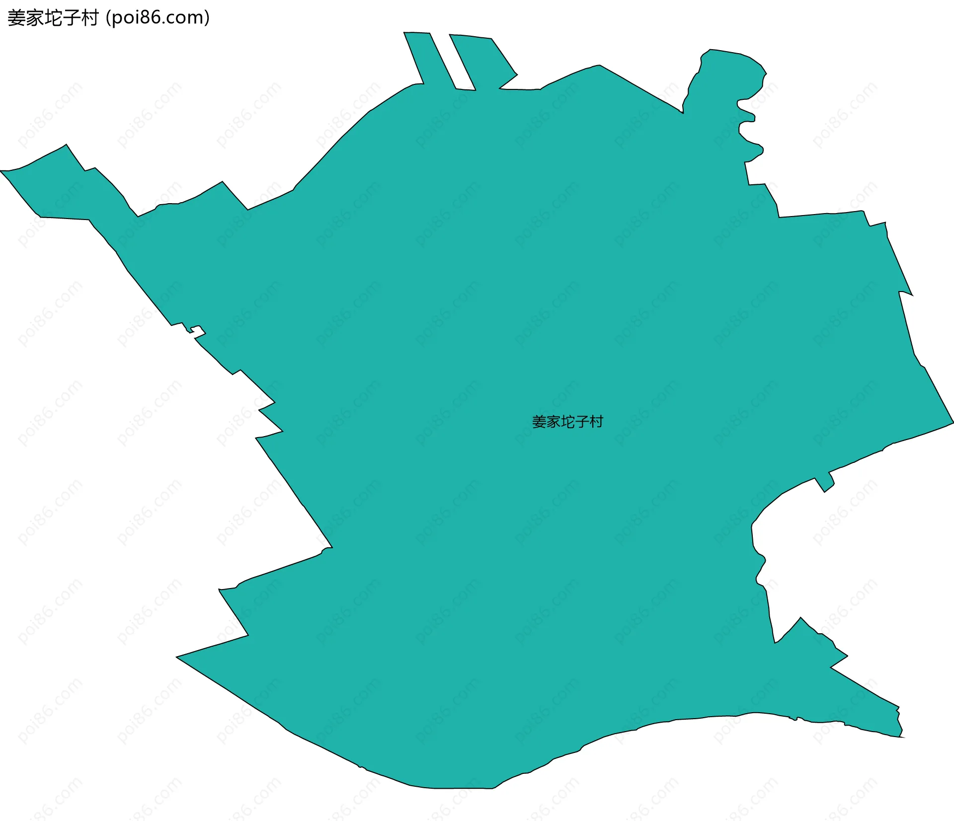 姜家坨子村边界地图