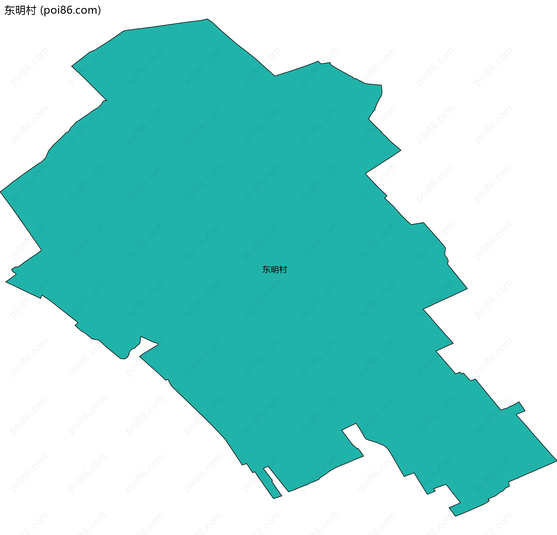东明村边界地图