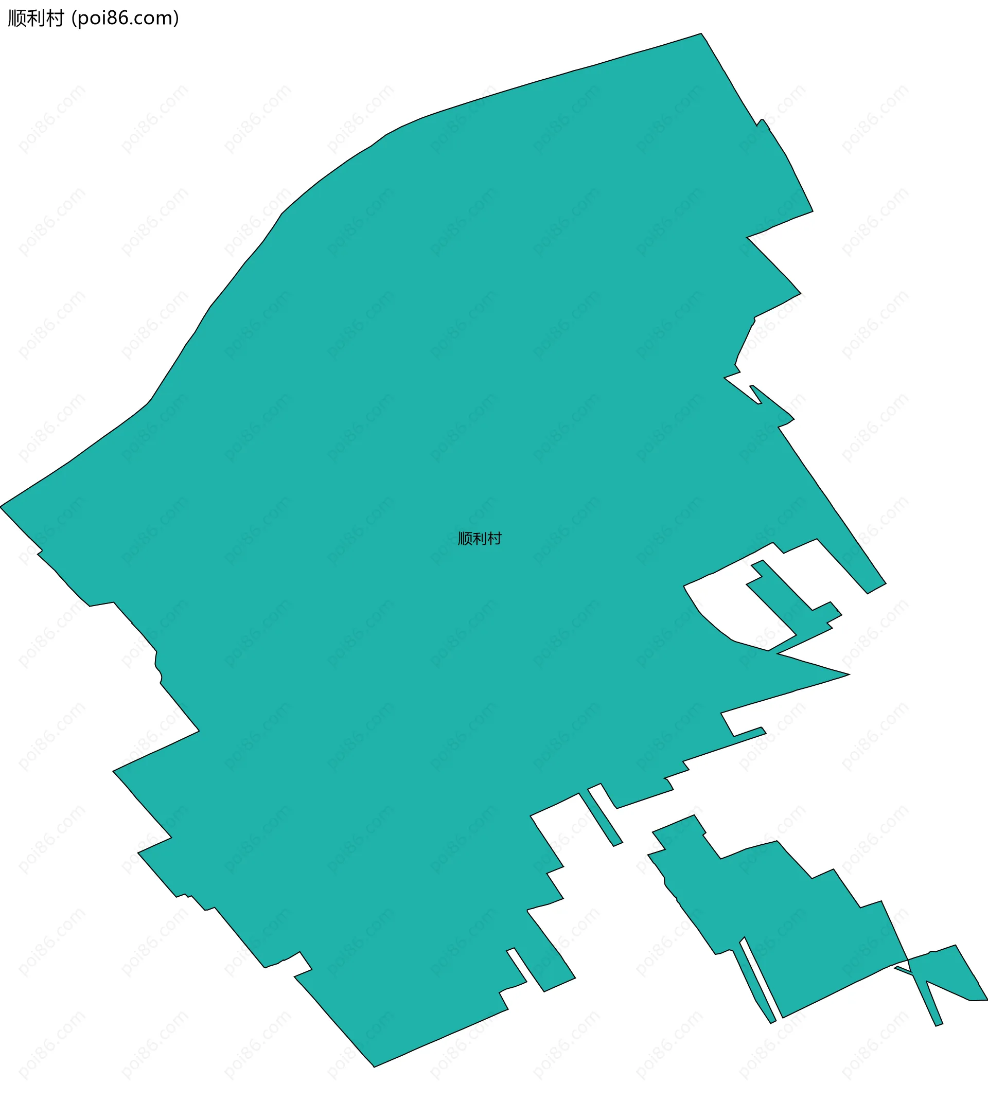 顺利村边界地图