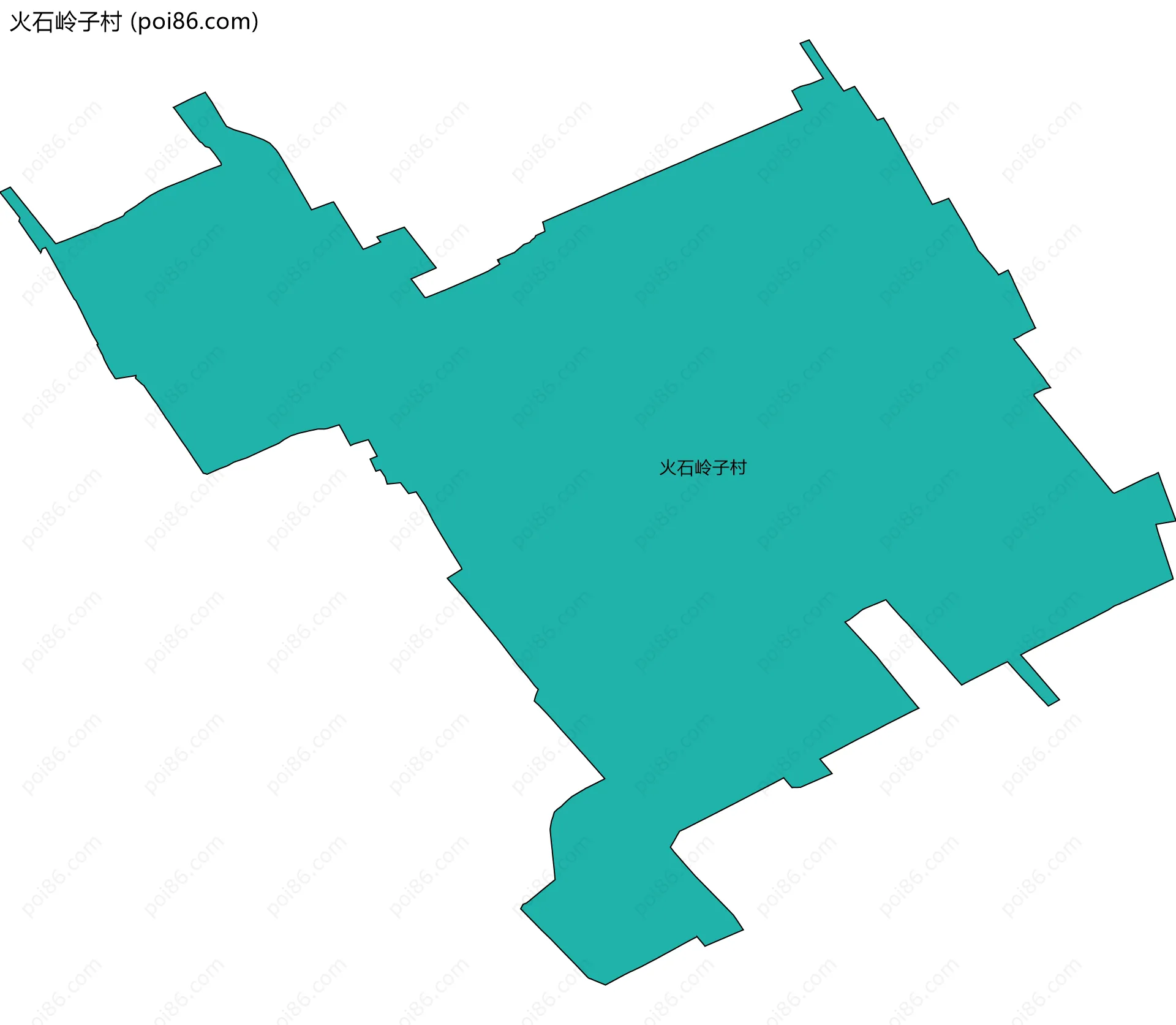 火石岭子村边界地图
