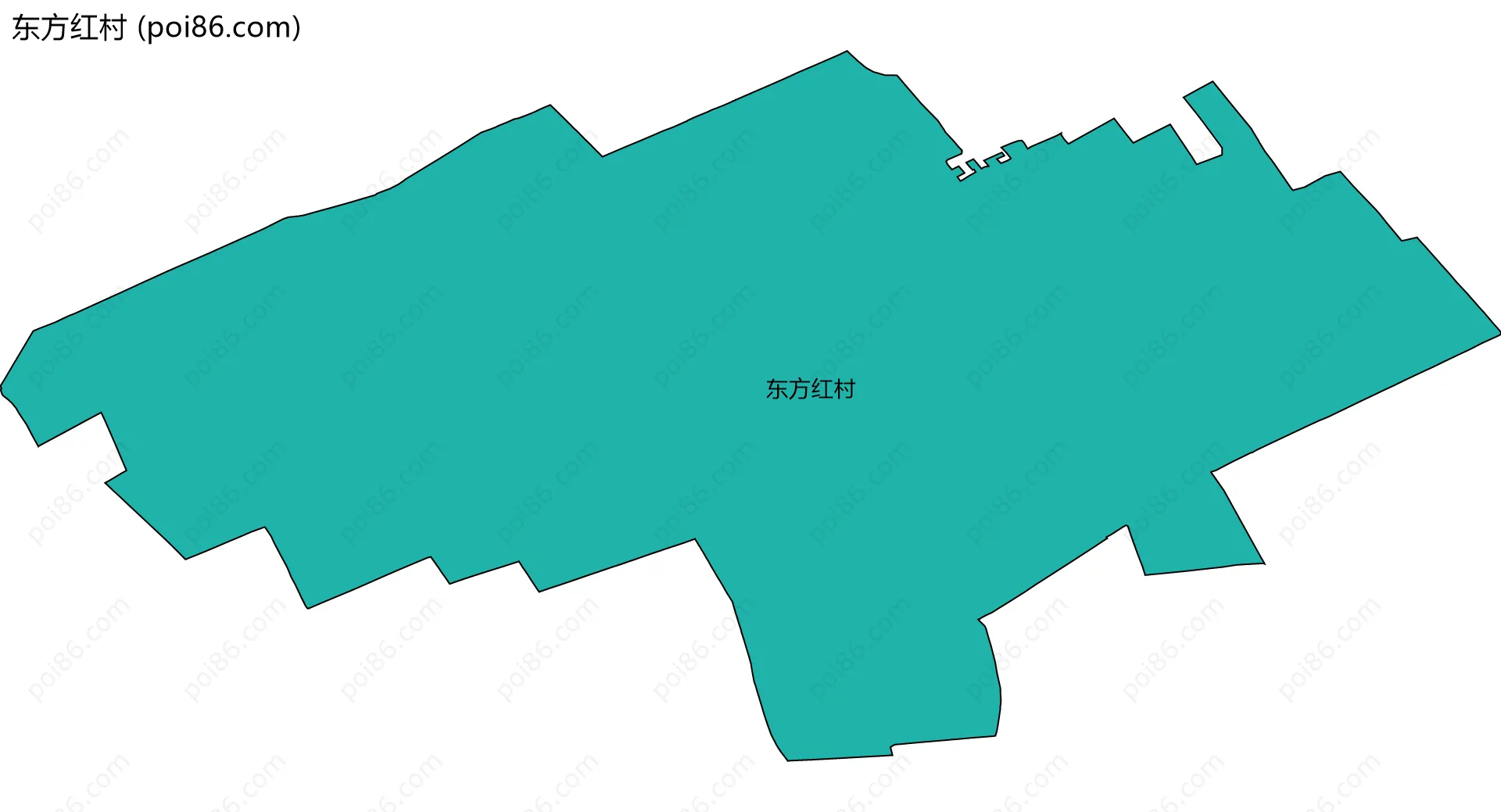 东方红村边界地图
