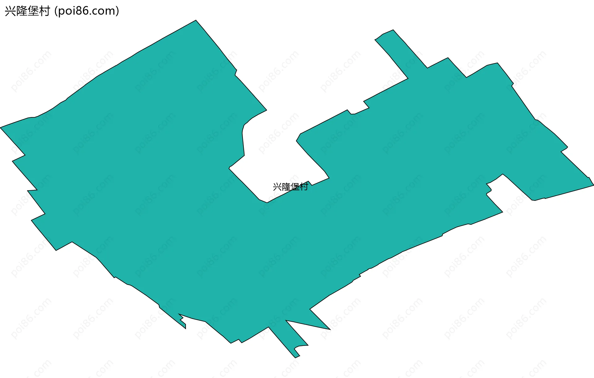 兴隆堡村边界地图