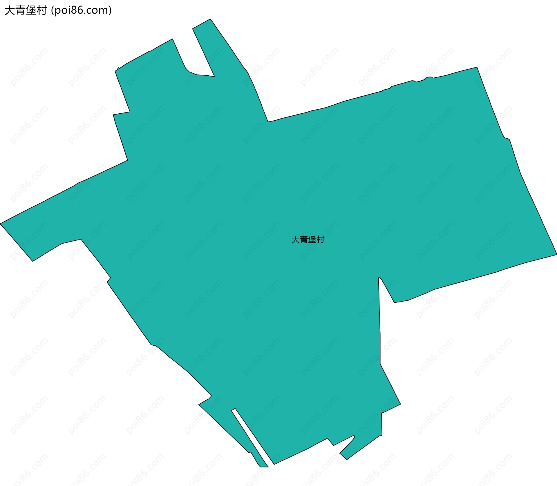 大青堡村边界地图