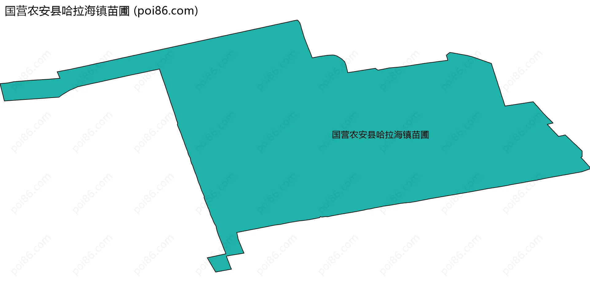 国营农安县哈拉海镇苗圃边界地图