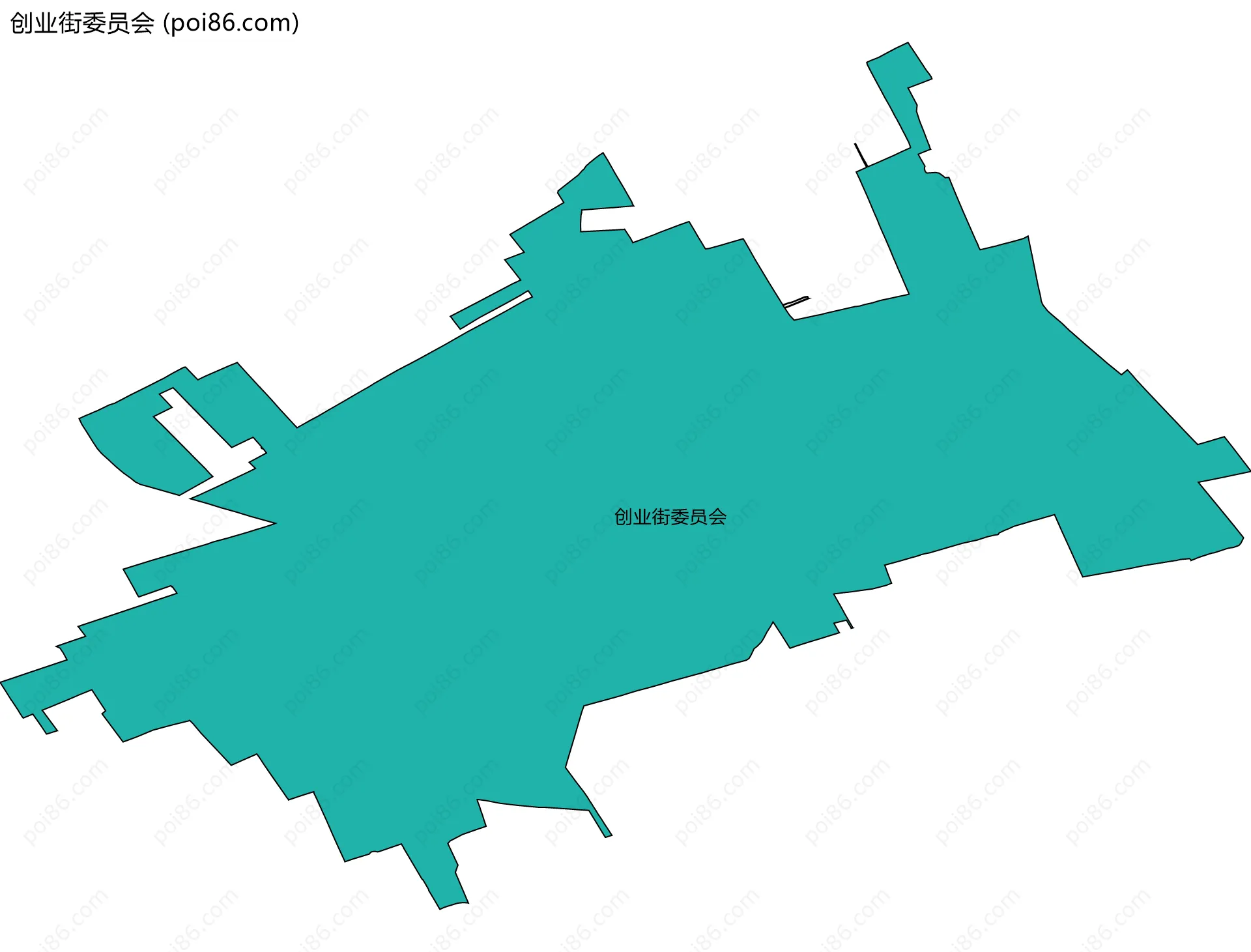 创业街委员会边界地图