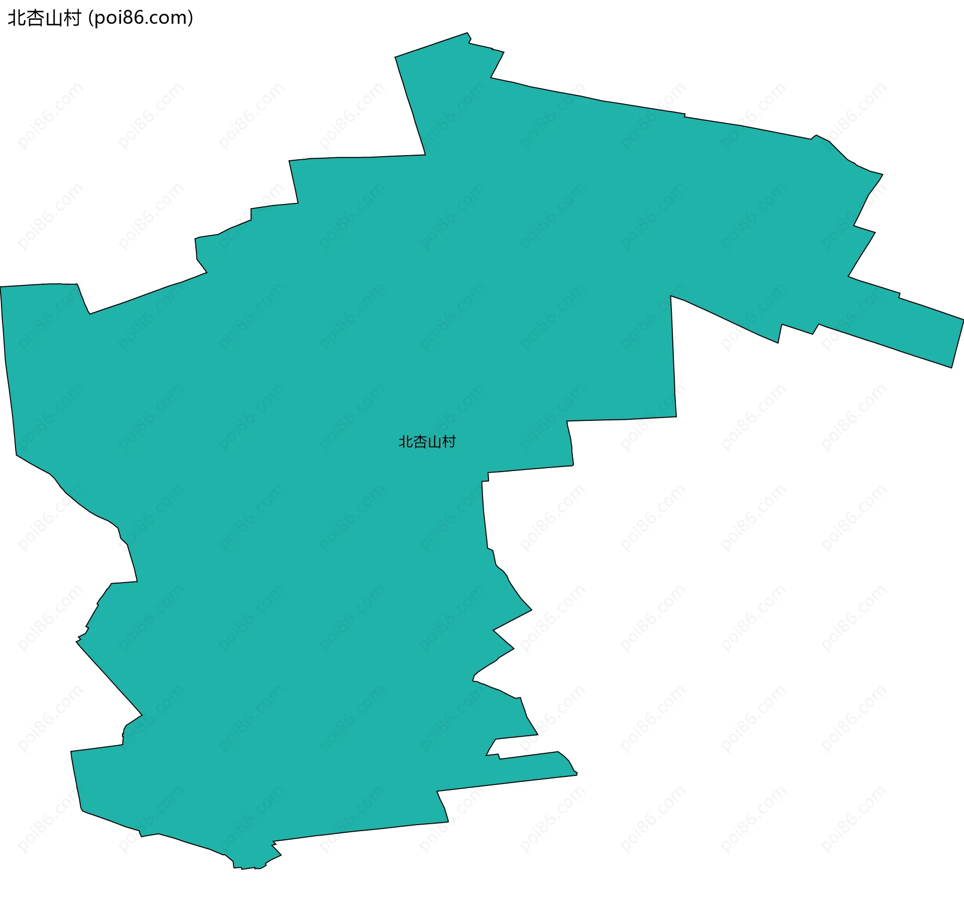 北杏山村边界地图