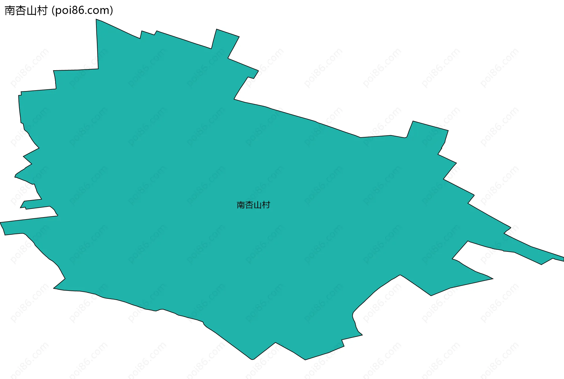 南杏山村边界地图