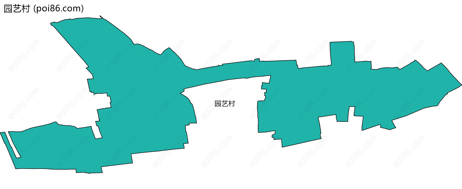 园艺村边界地图