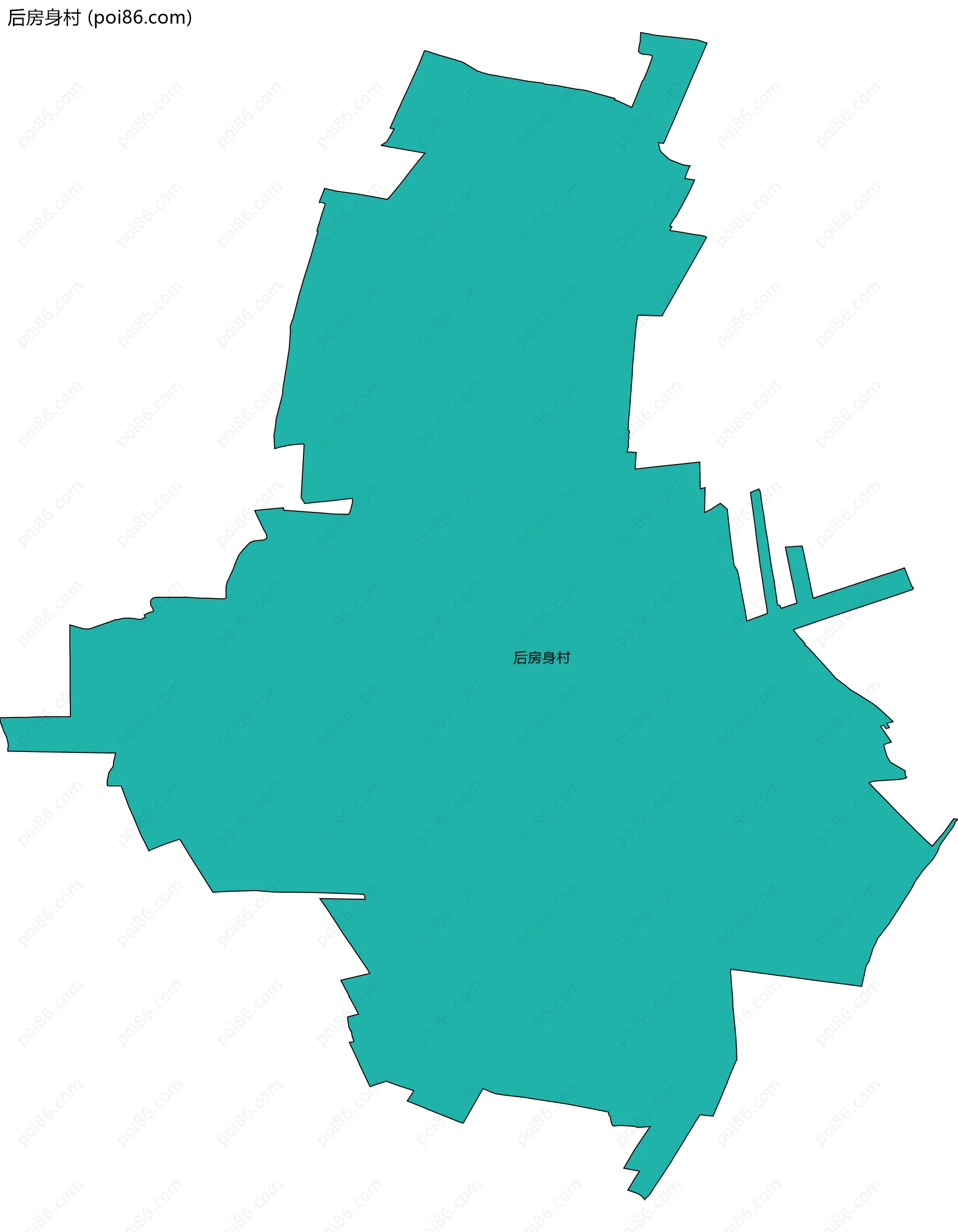 后房身村边界地图