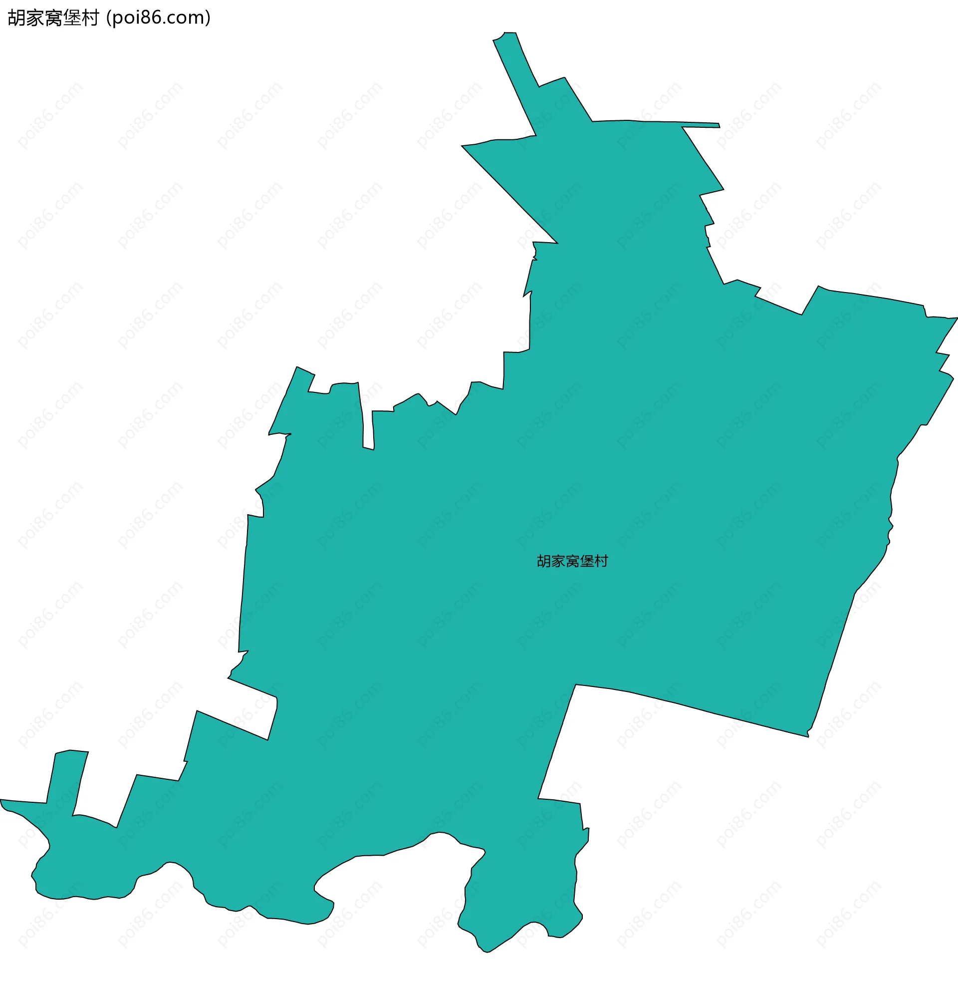 胡家窝堡村边界地图