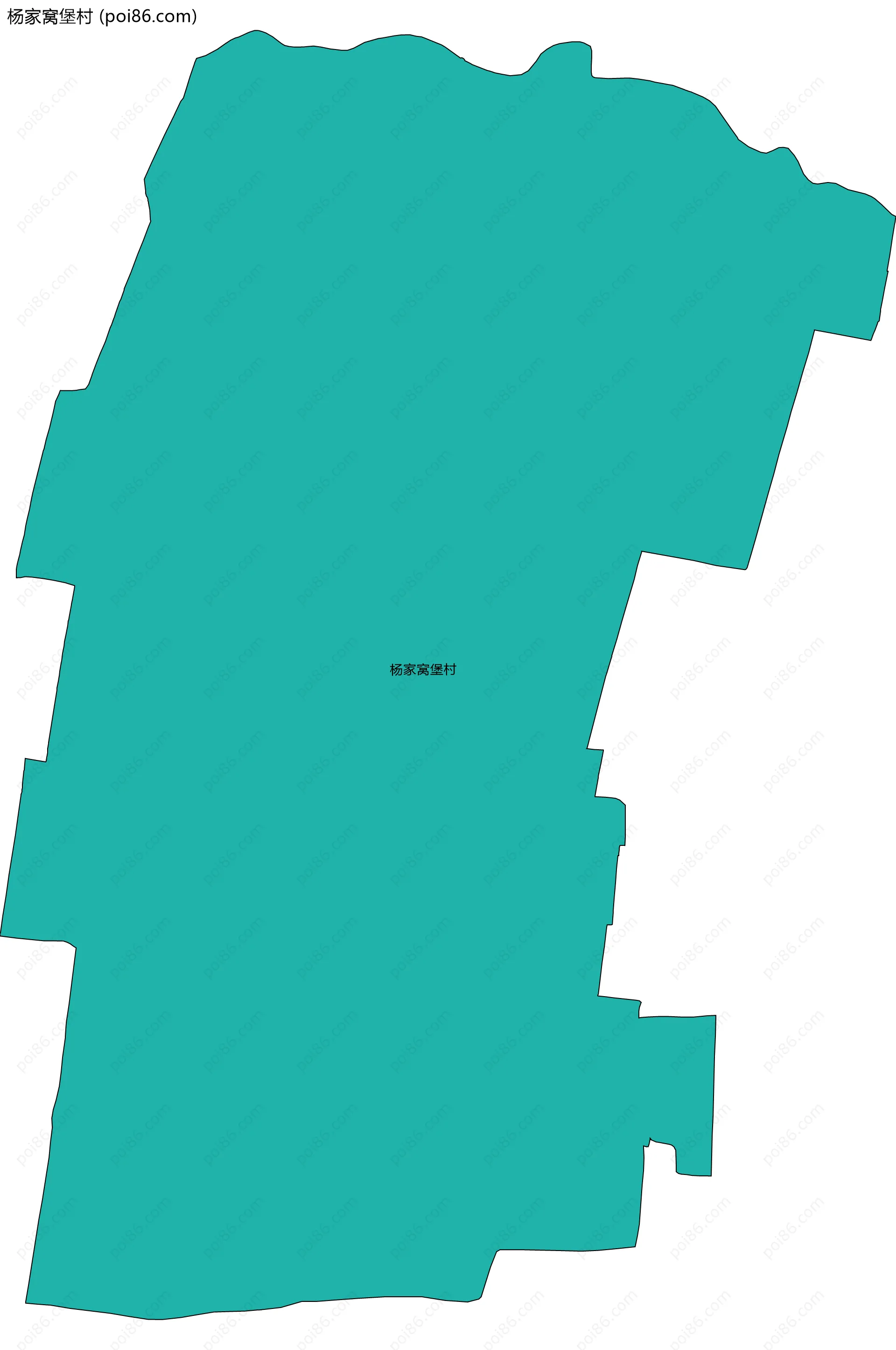 杨家窝堡村边界地图