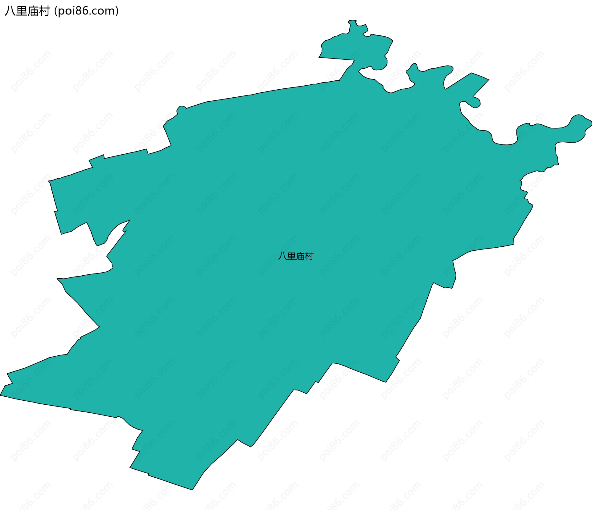 八里庙村边界地图